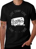 Live Camp Love Graphic Tee - Camping Adventure Shirt