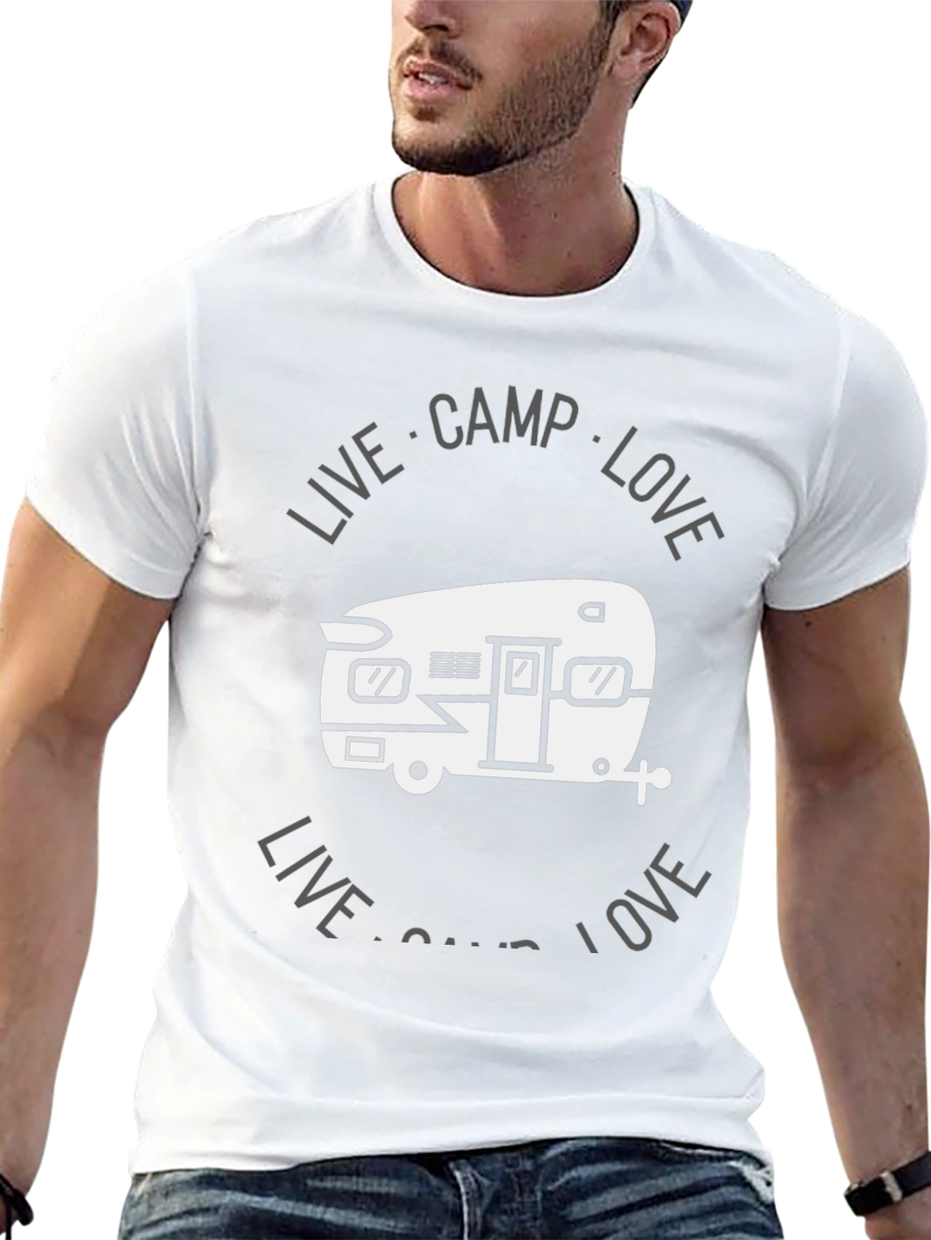 Live Camp Love Graphic Tee - Camping Adventure Shirt