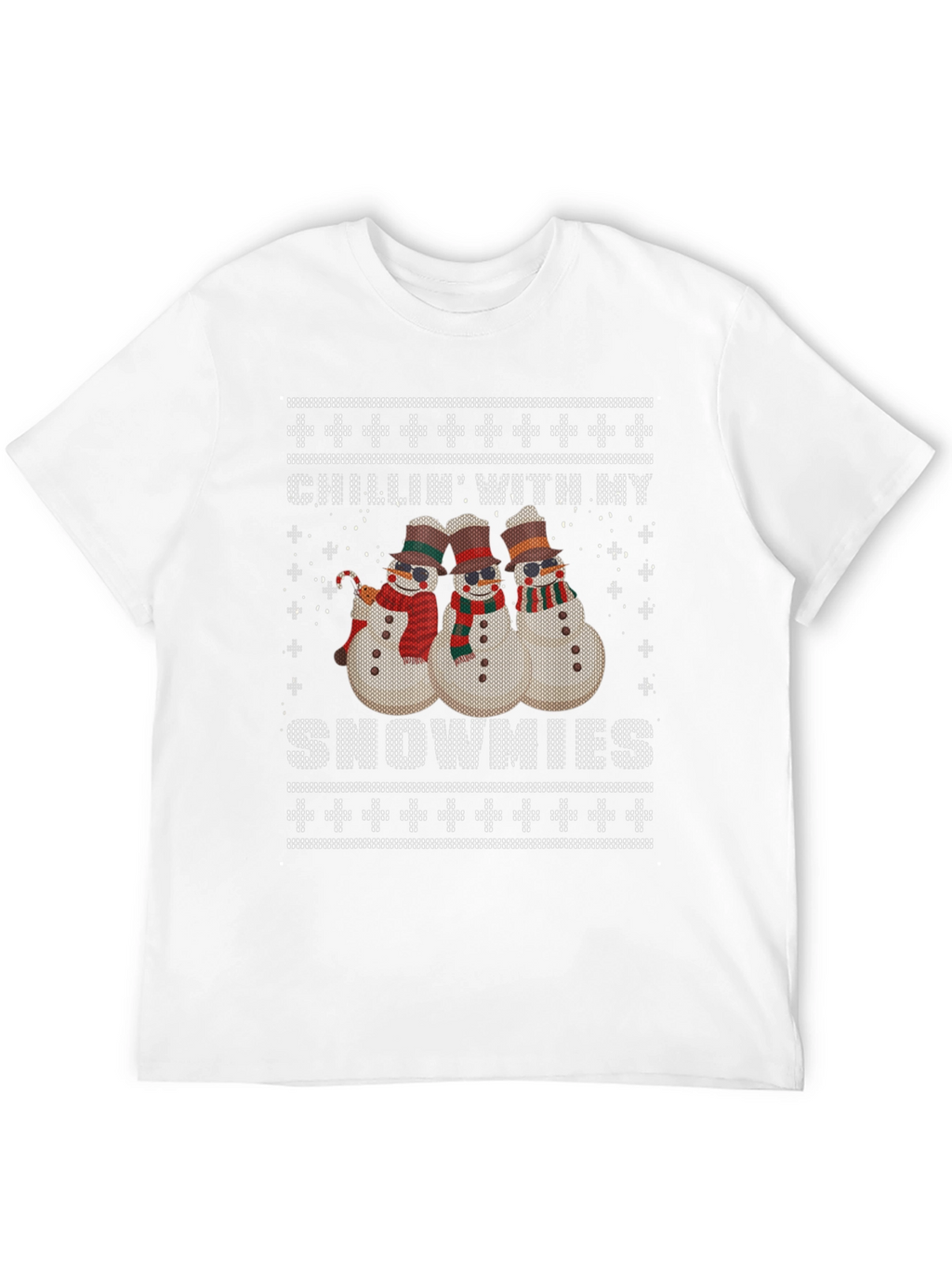 Chillin With My Snowmies Ugly Christmas T-Shirt
