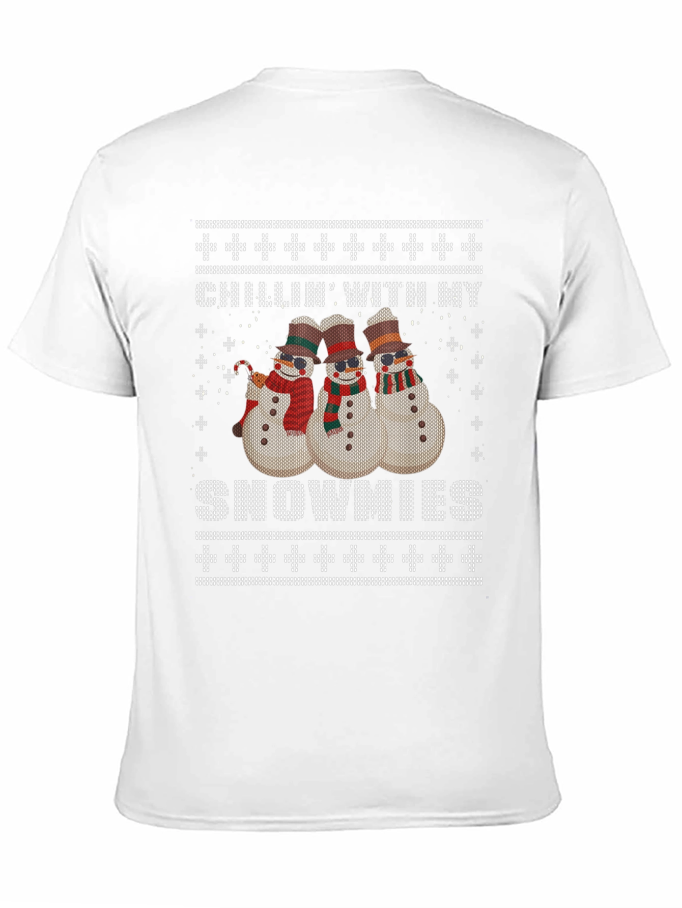 Chillin With My Snowmies Ugly Christmas T-Shirt