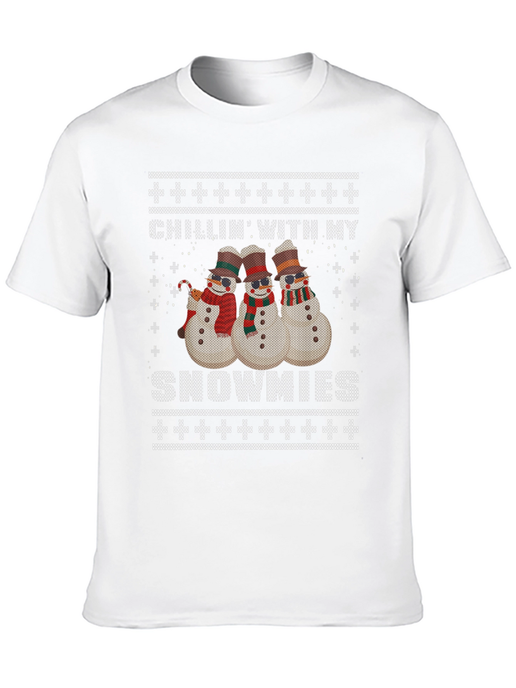 Chillin With My Snowmies Ugly Christmas T-Shirt