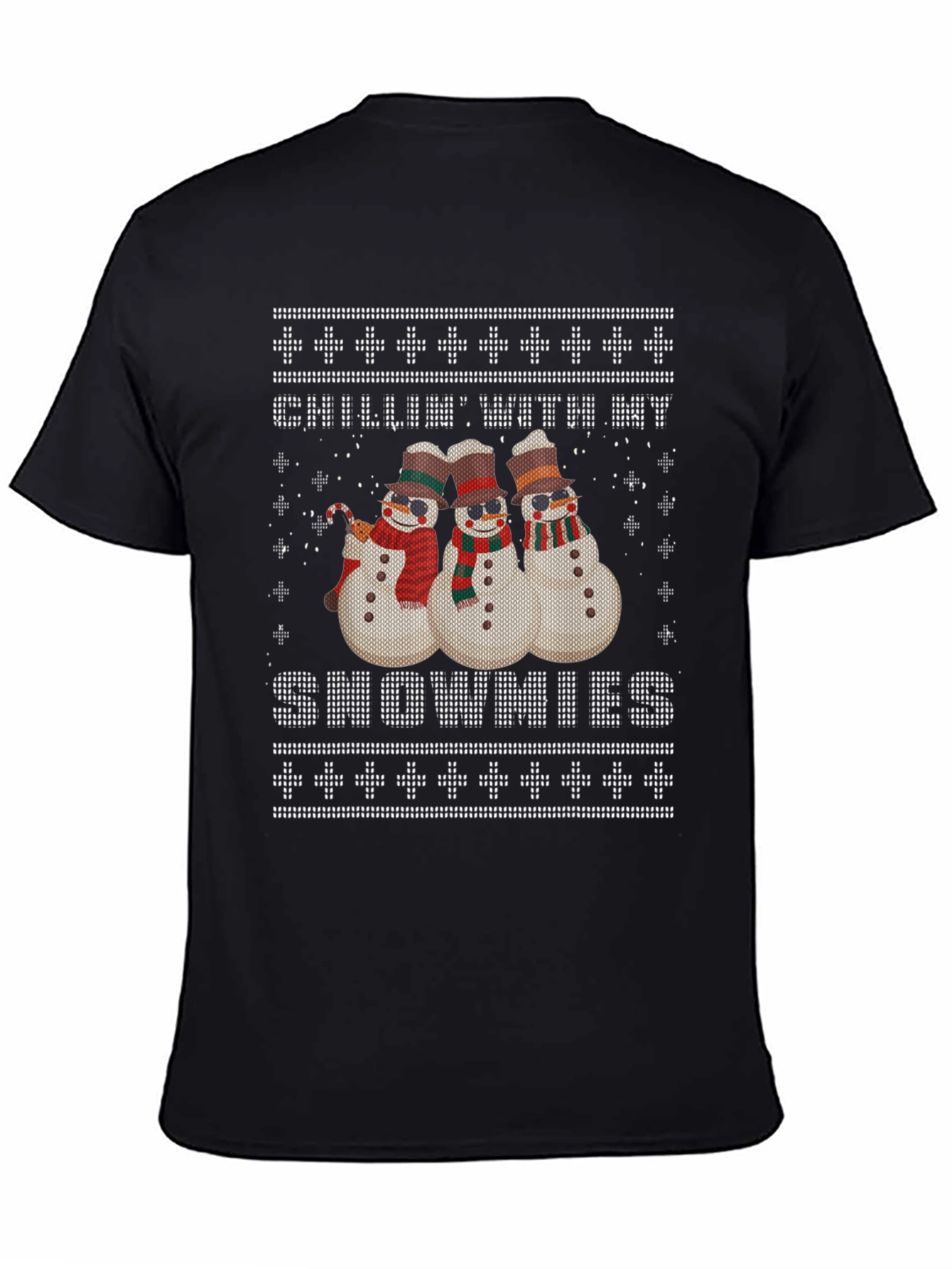 Chillin With My Snowmies Ugly Christmas T-Shirt