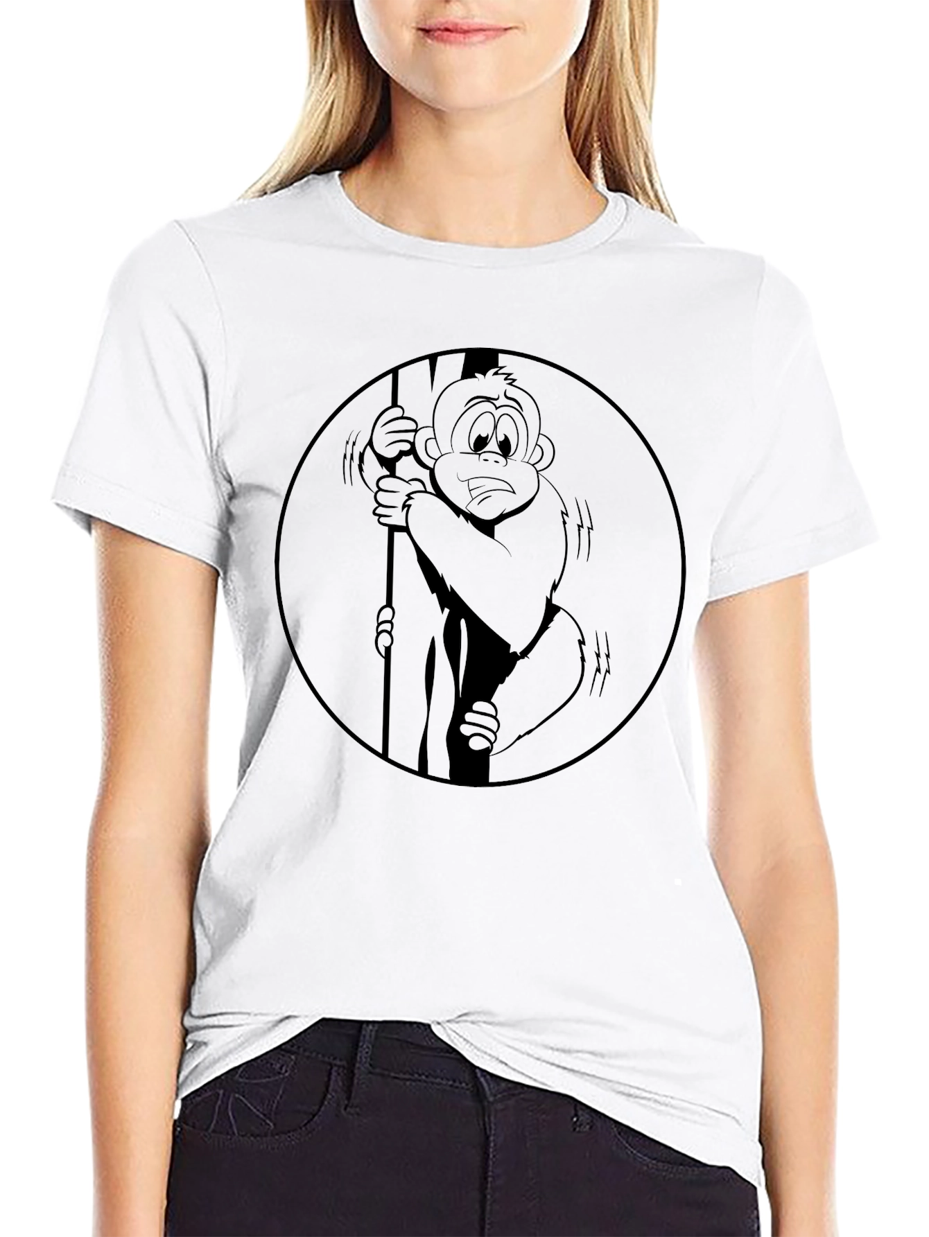Monkey in Circle Graphic Tee