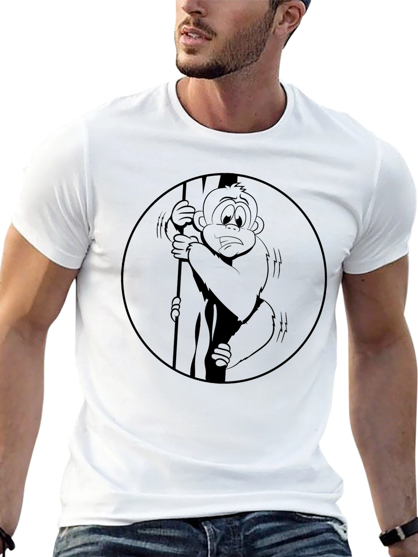 Monkey in Circle Graphic Tee