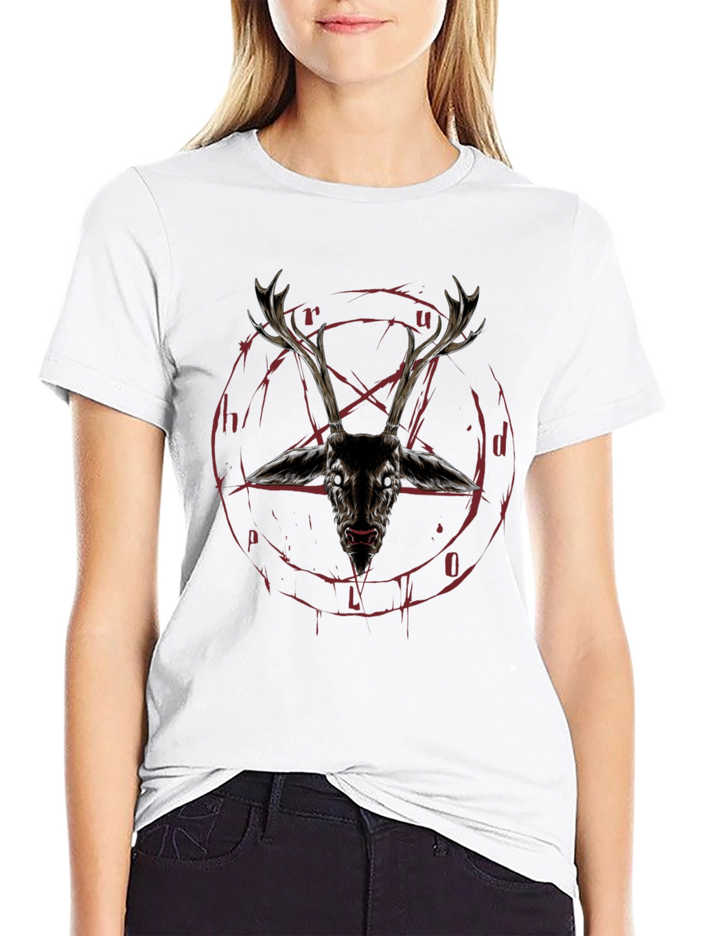 Occult Deer Head Graphic Tee