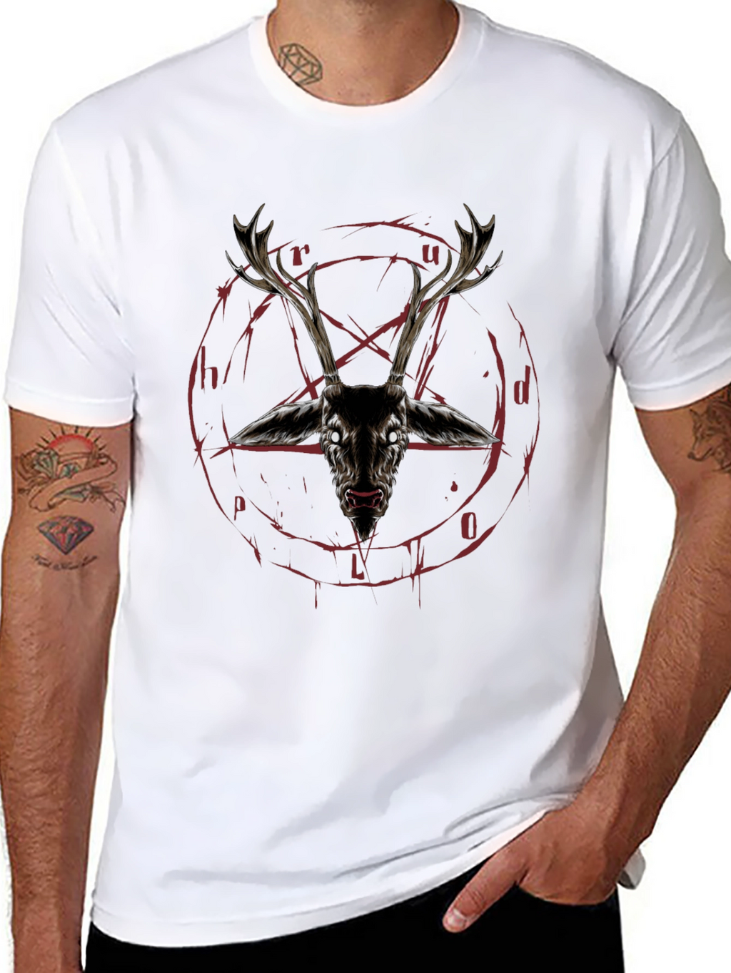 Occult Deer Head Graphic Tee