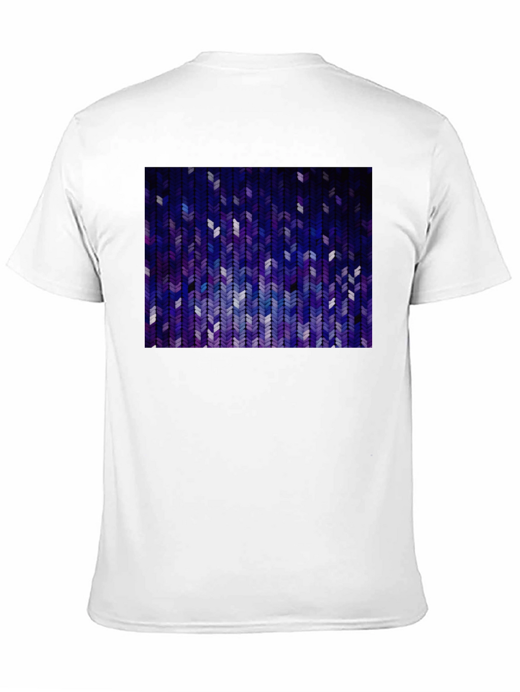 Abstract Chevron Pattern Graphic Tee - Black