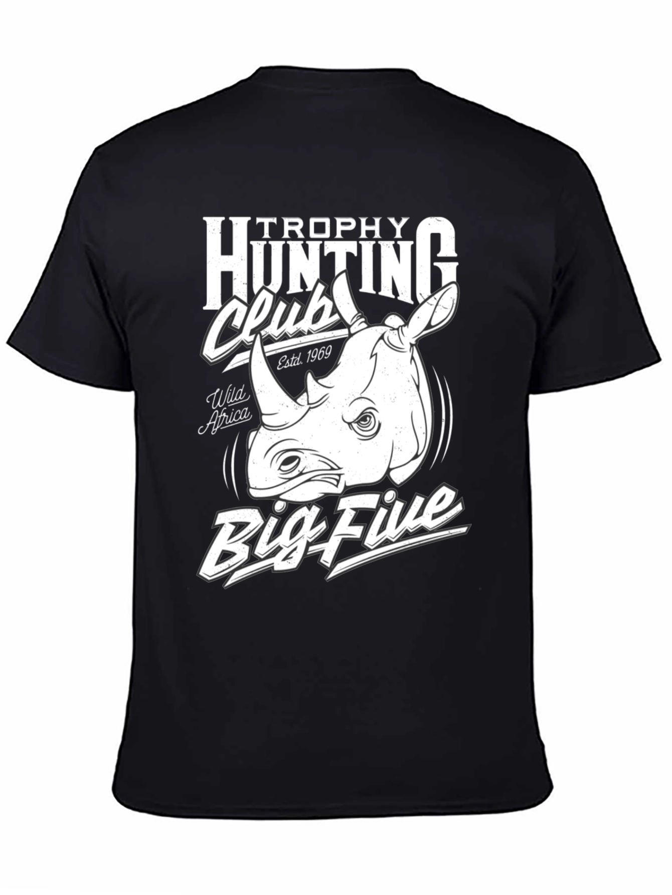 Trophy Hunting Club Big Five Rhino Graphic T-Shirt