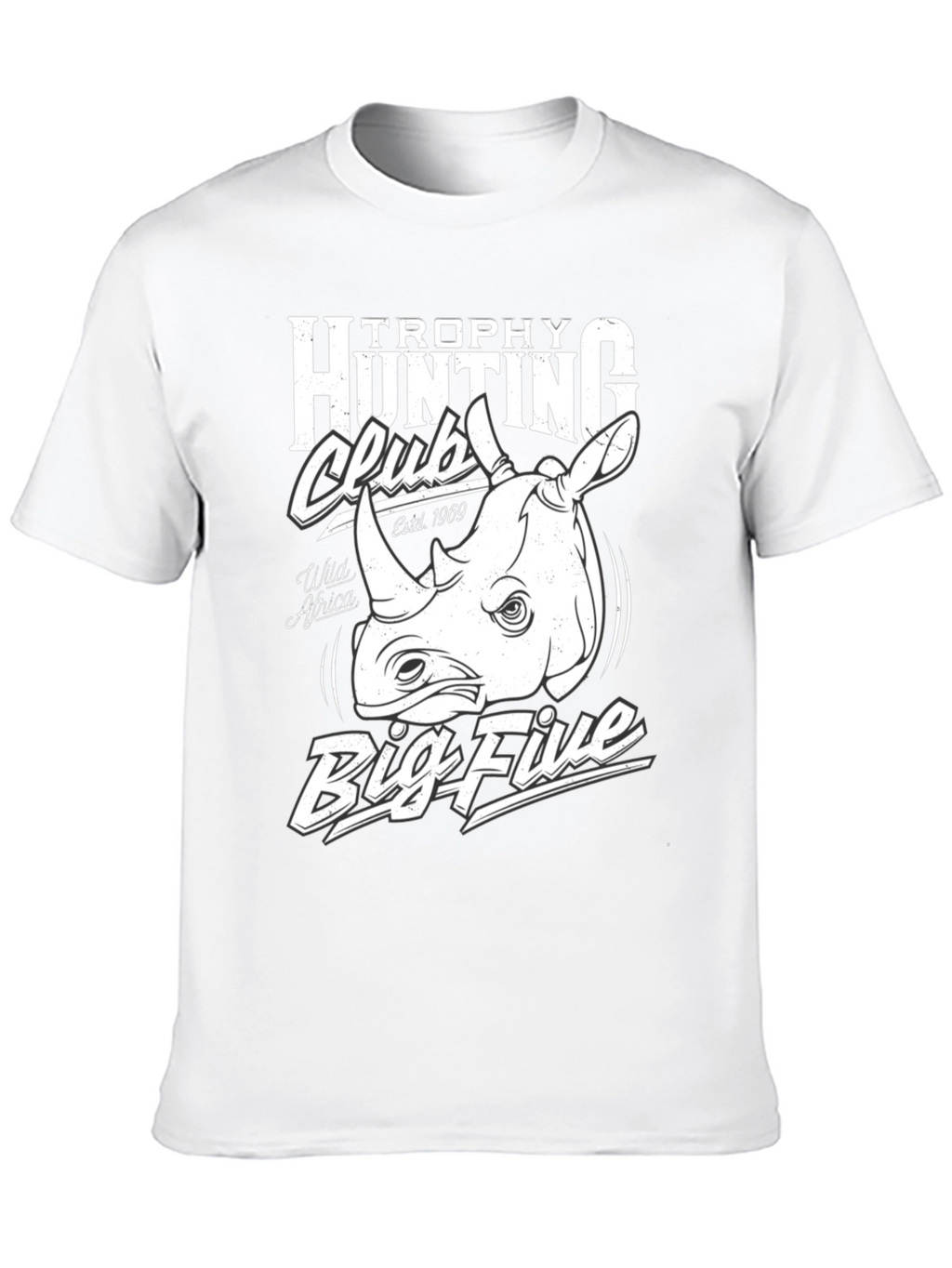 Trophy Hunting Club Big Five Rhino Graphic T-Shirt