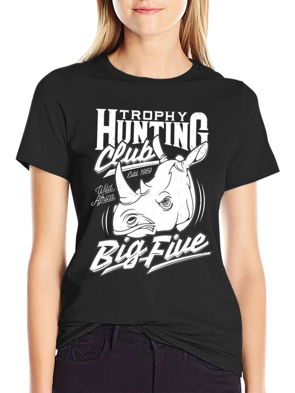 Trophy Hunting Club Big Five Rhino Graphic T-Shirt