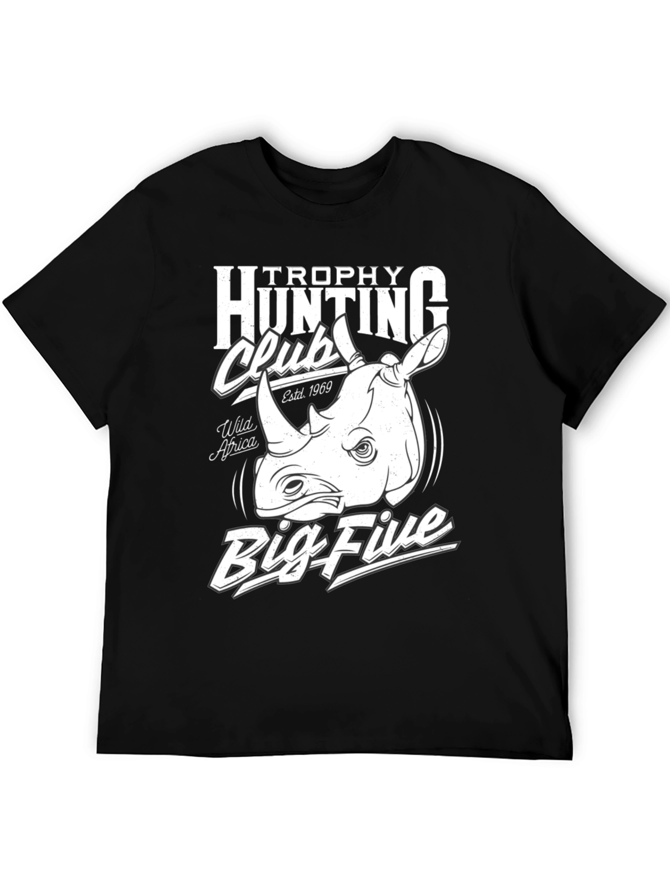 Trophy Hunting Club Big Five Rhino Graphic T-Shirt