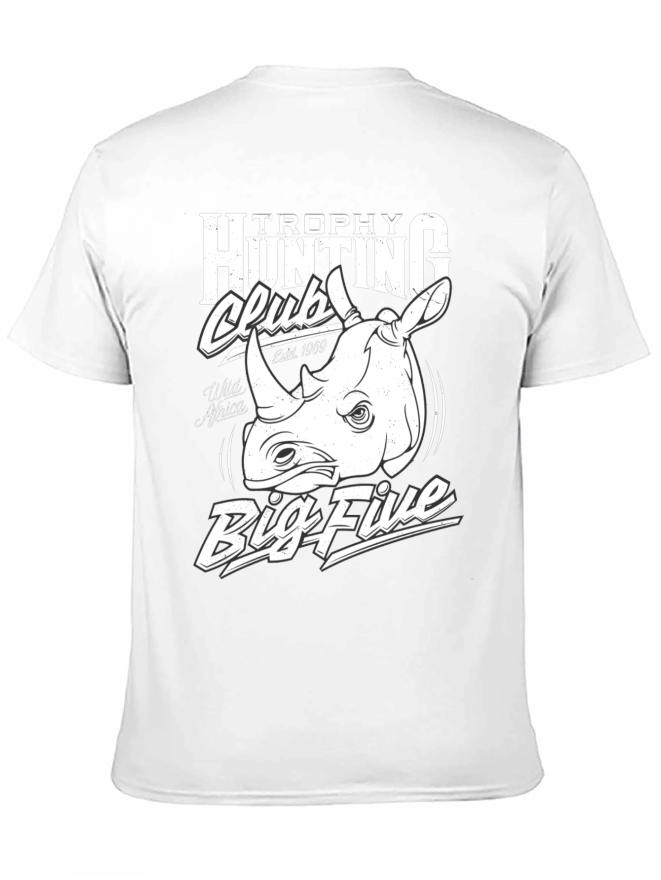 Trophy Hunting Club Big Five Rhino Graphic T-Shirt