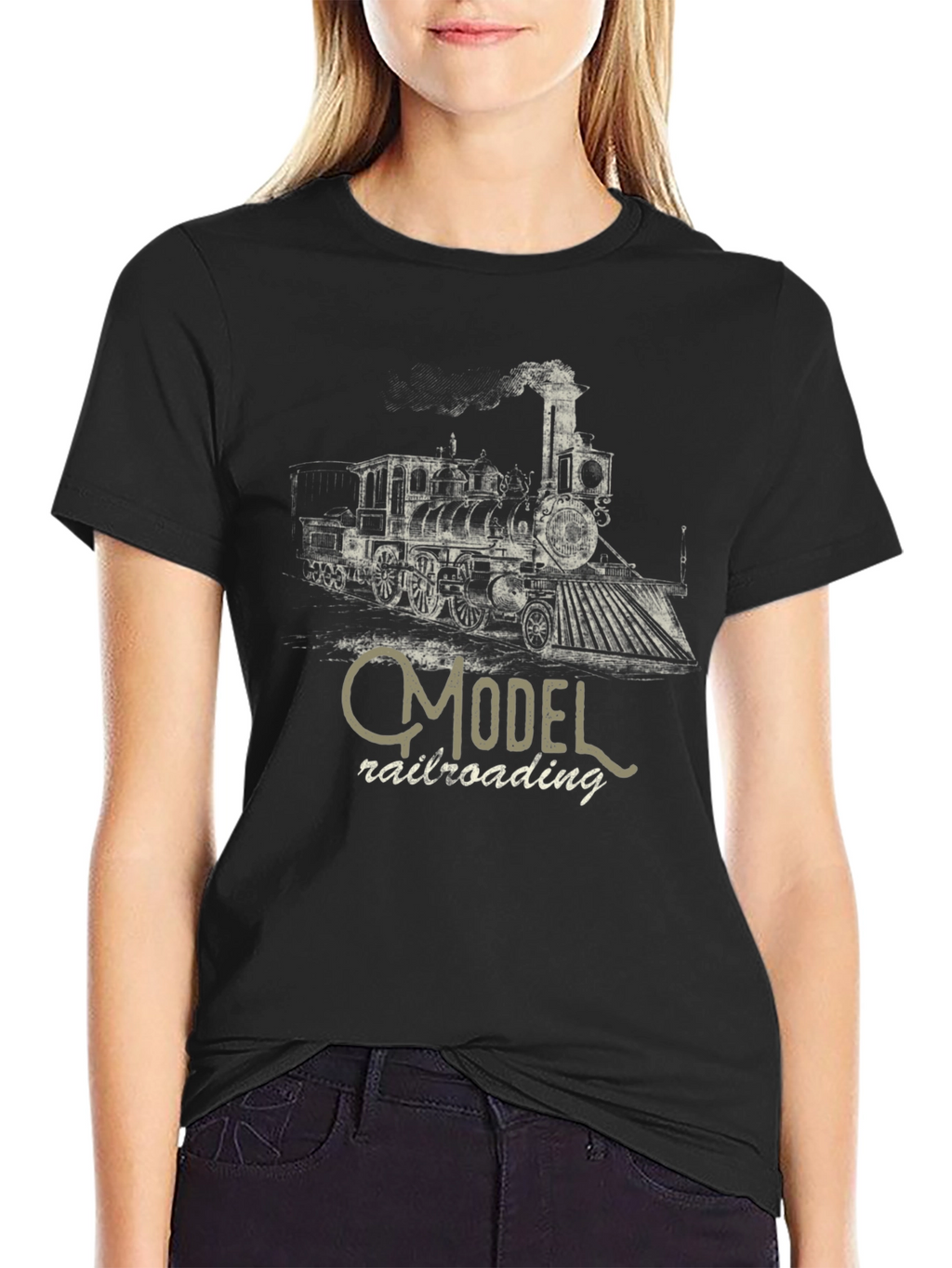 Model Railroading Steam Train Graphic T-Shirt