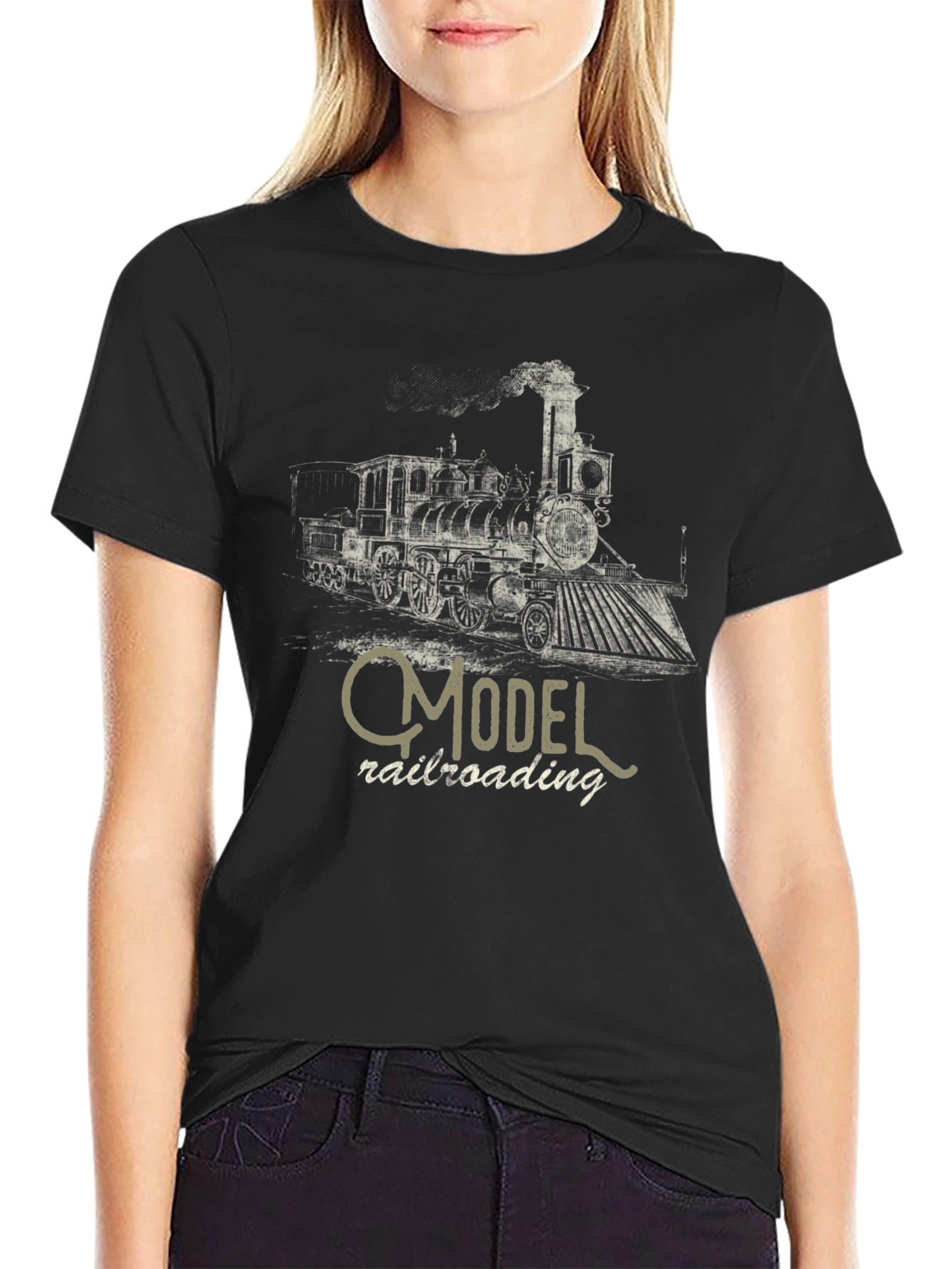 Model Railroading Steam Train Graphic T-Shirt
