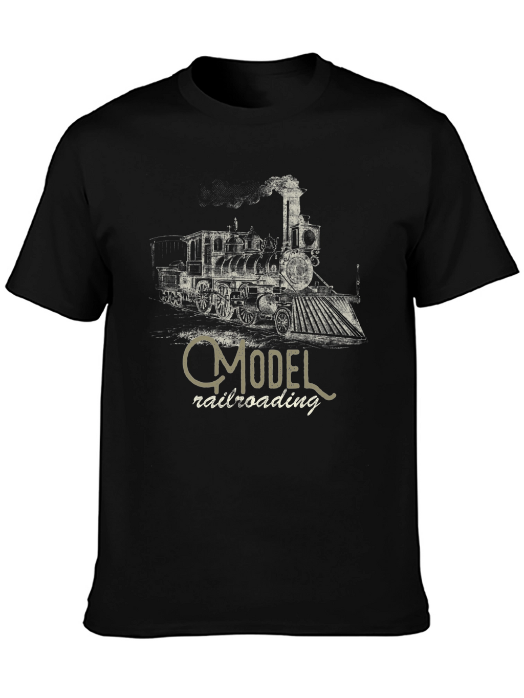 Model Railroading Steam Train Graphic T-Shirt