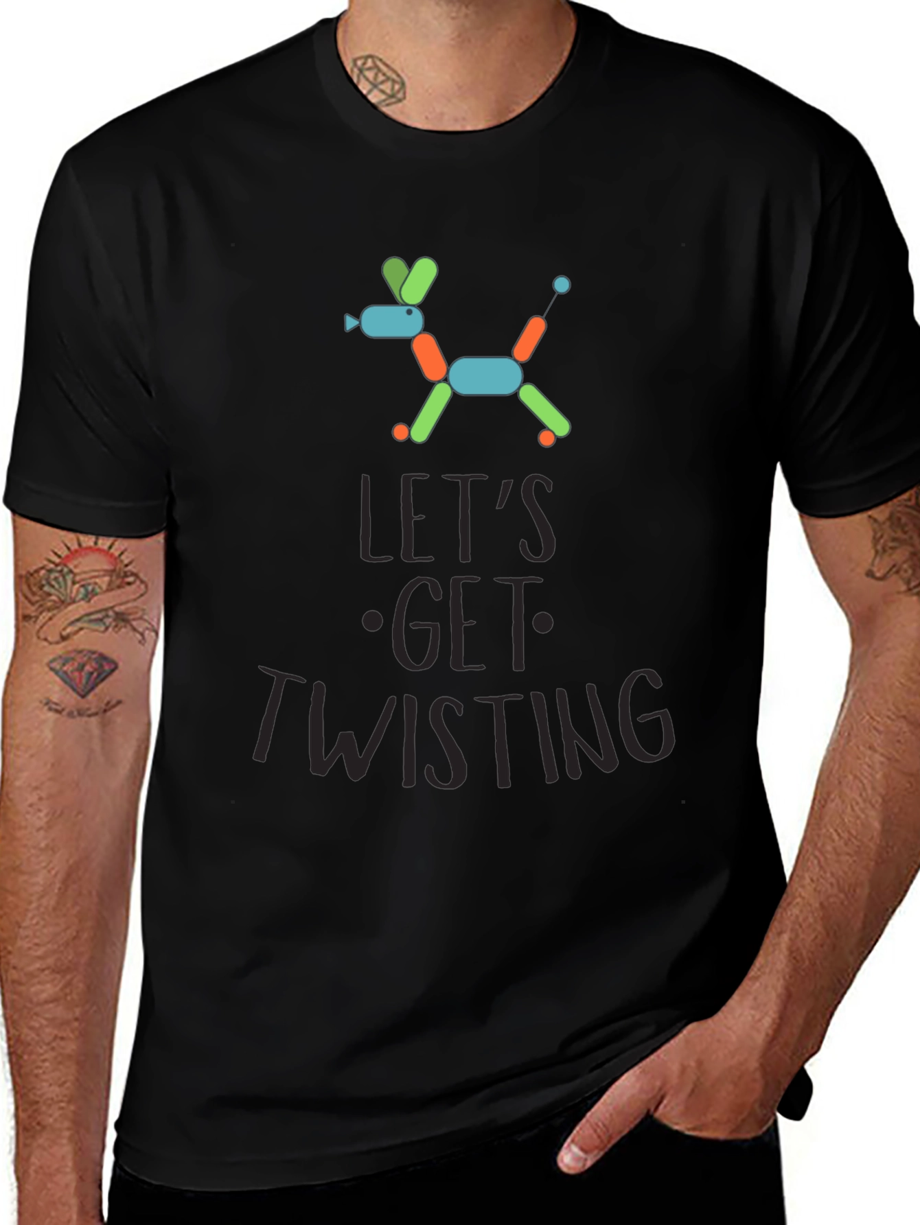 Lets Get Twisting Balloon Dog Graphic Tee