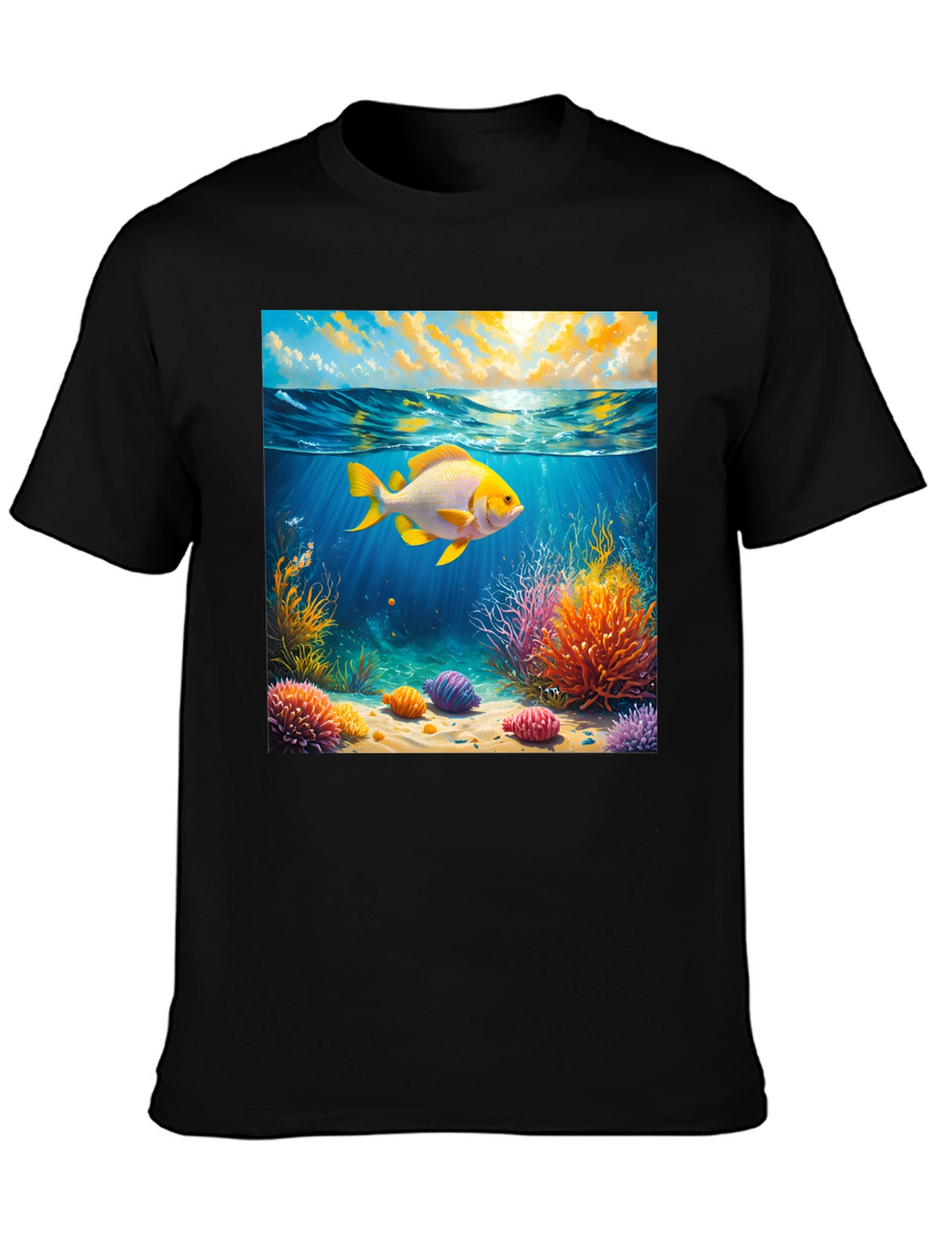 Underwater Goldfish Graphic Tee