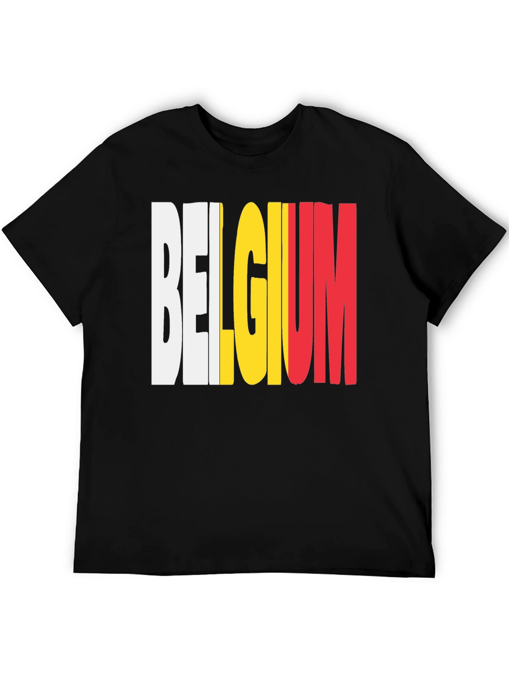 Belgium Flag T-Shirt - Black Graphic Tee