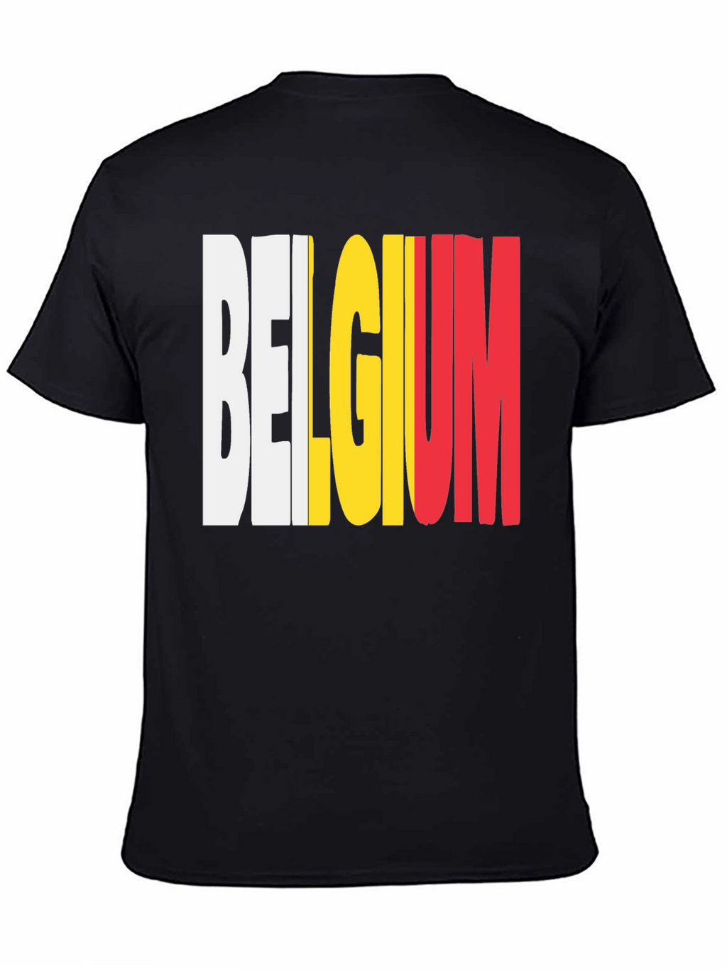 Belgium Flag T-Shirt - Black Graphic Tee