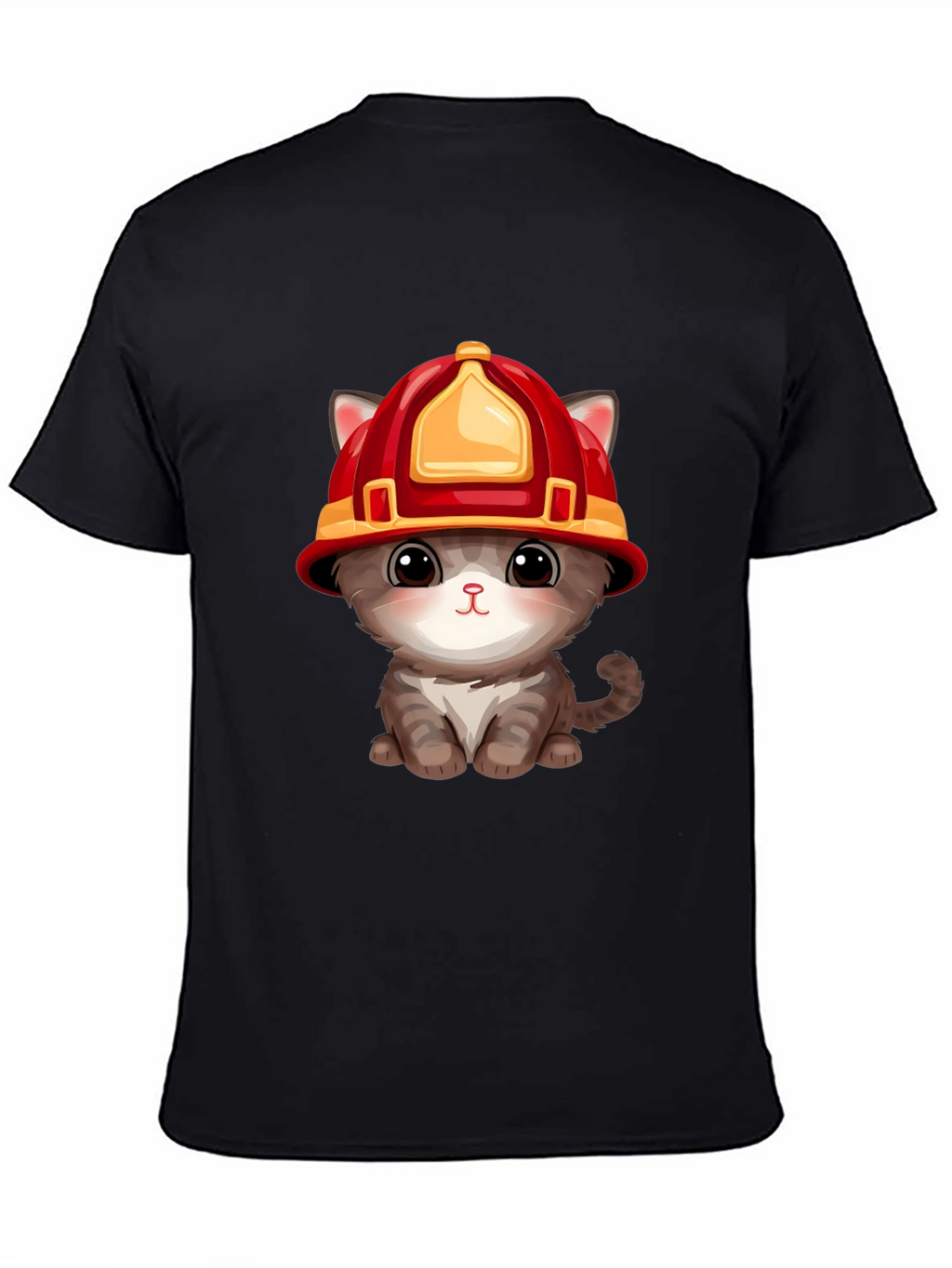 Firefighter Kitten T-Shirt - Cute Rescue Cat Tee