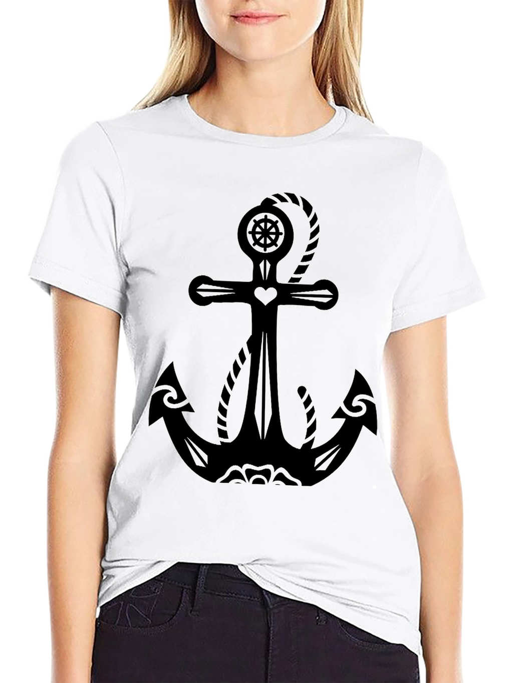 Black Anchor Graphic Tee