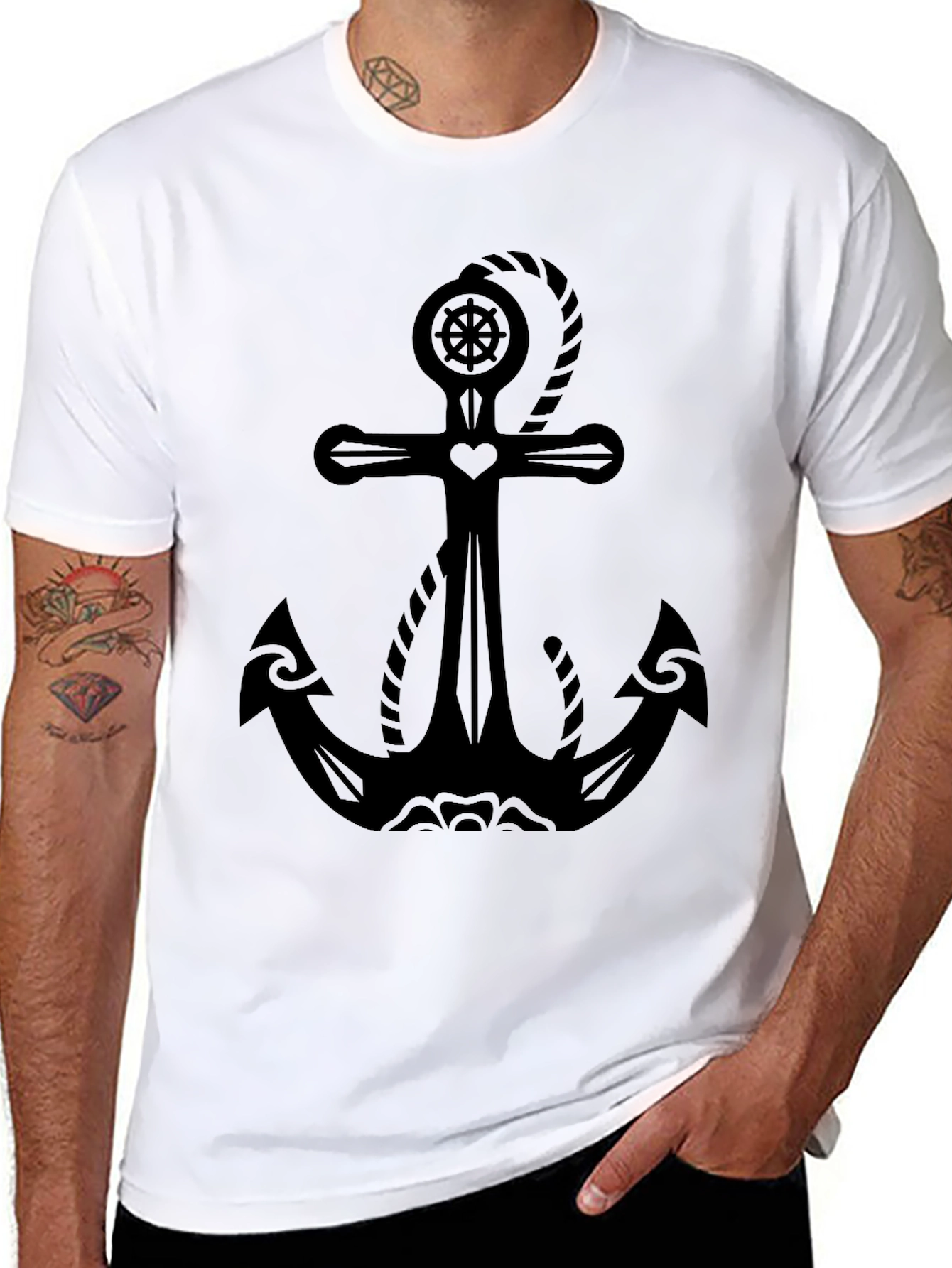 Black Anchor Graphic Tee