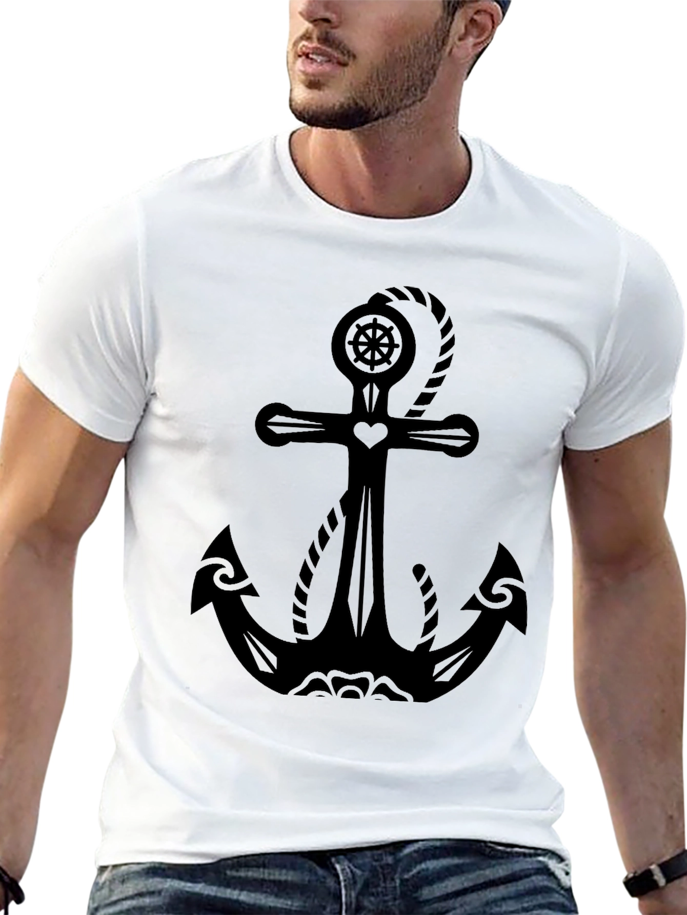 Black Anchor Graphic Tee