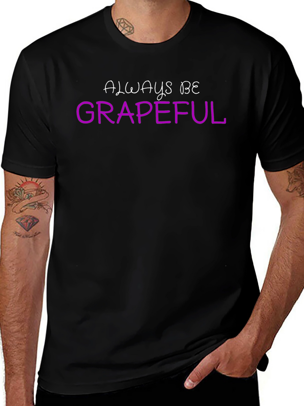 Always Be Grapeful Graphic T-Shirt