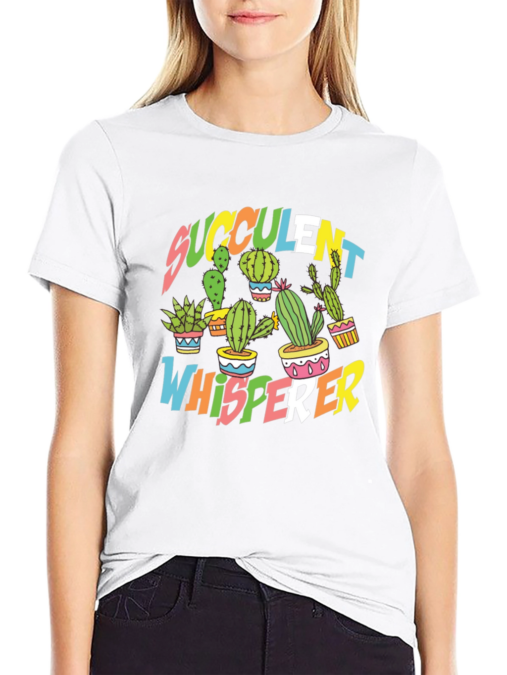 Succulent Whisperer Black T-Shirt
