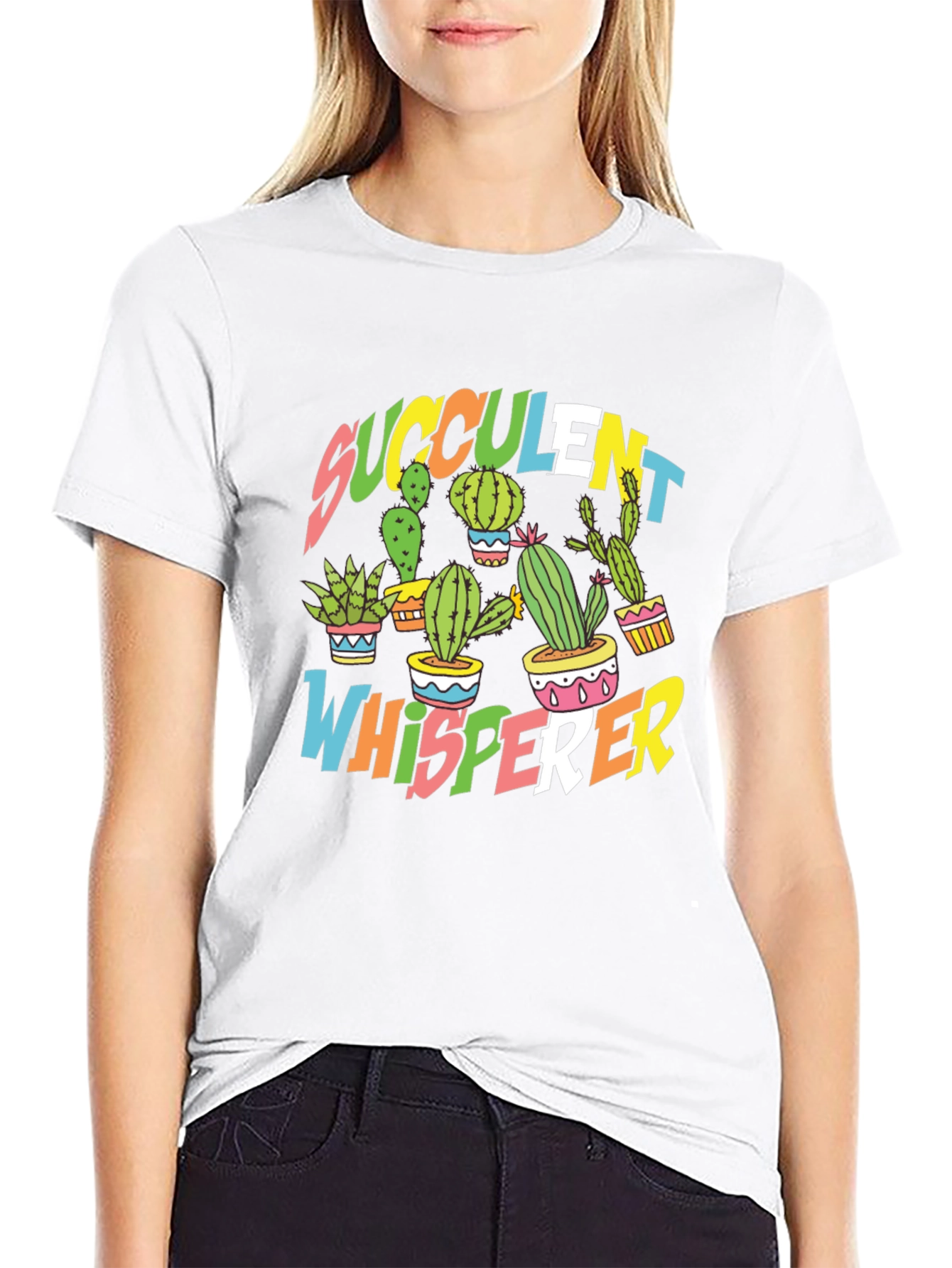 Succulent Whisperer Black T-Shirt