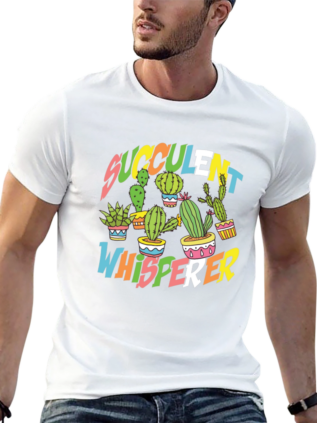 Succulent Whisperer Black T-Shirt