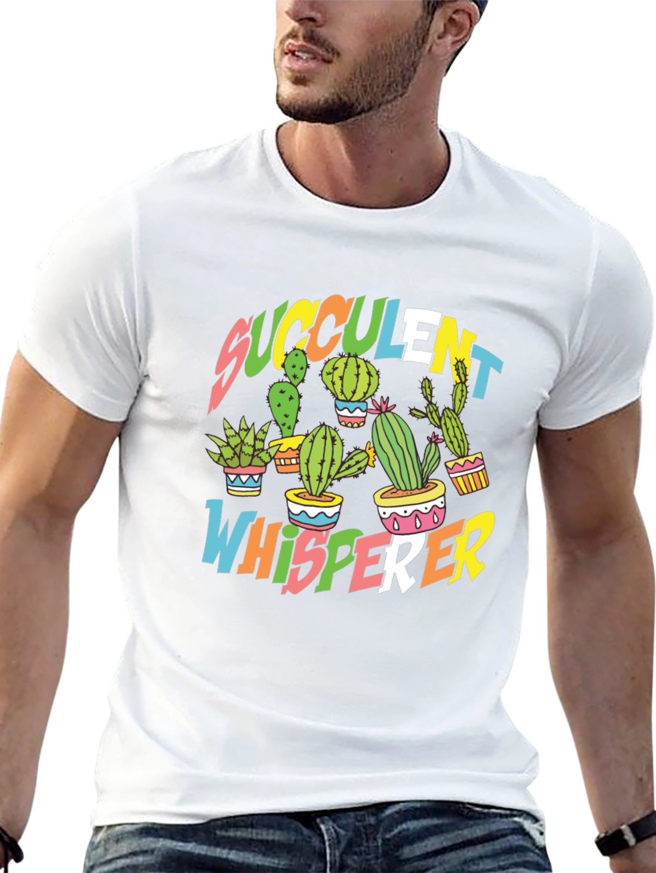 Succulent Whisperer Black T-Shirt