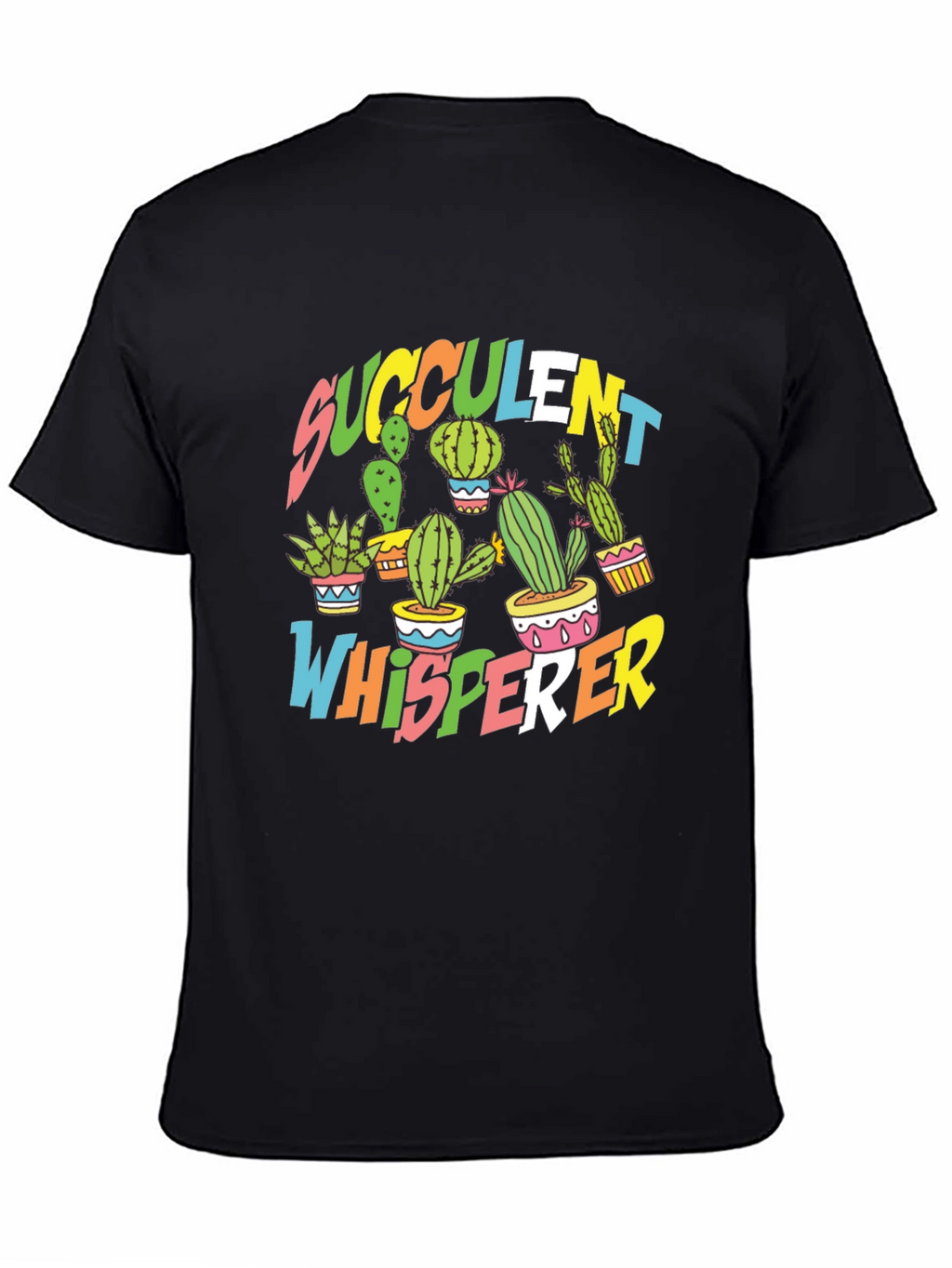 Succulent Whisperer Black T-Shirt