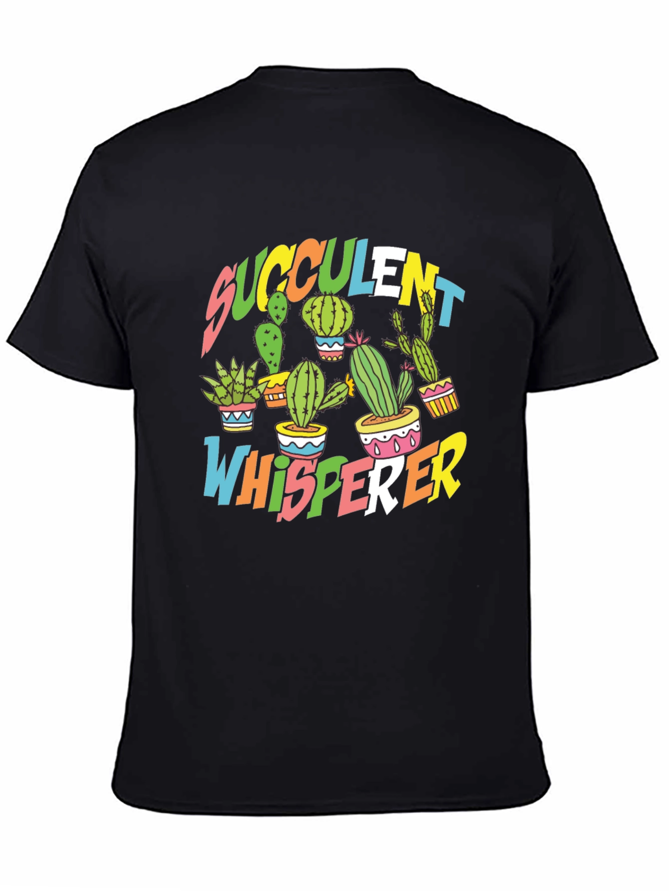 Succulent Whisperer Black T-Shirt
