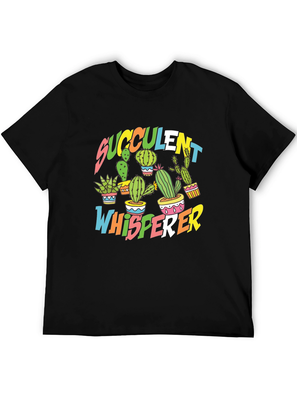 Succulent Whisperer Black T-Shirt