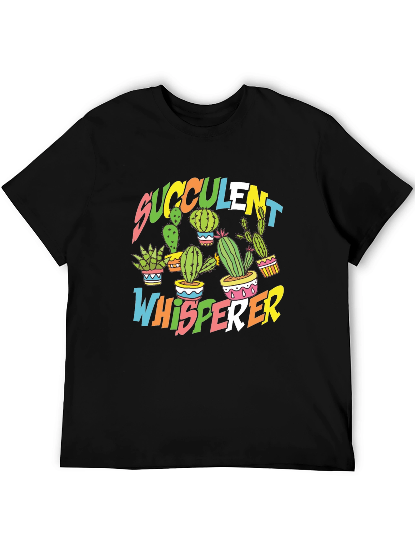 Succulent Whisperer Black T-Shirt