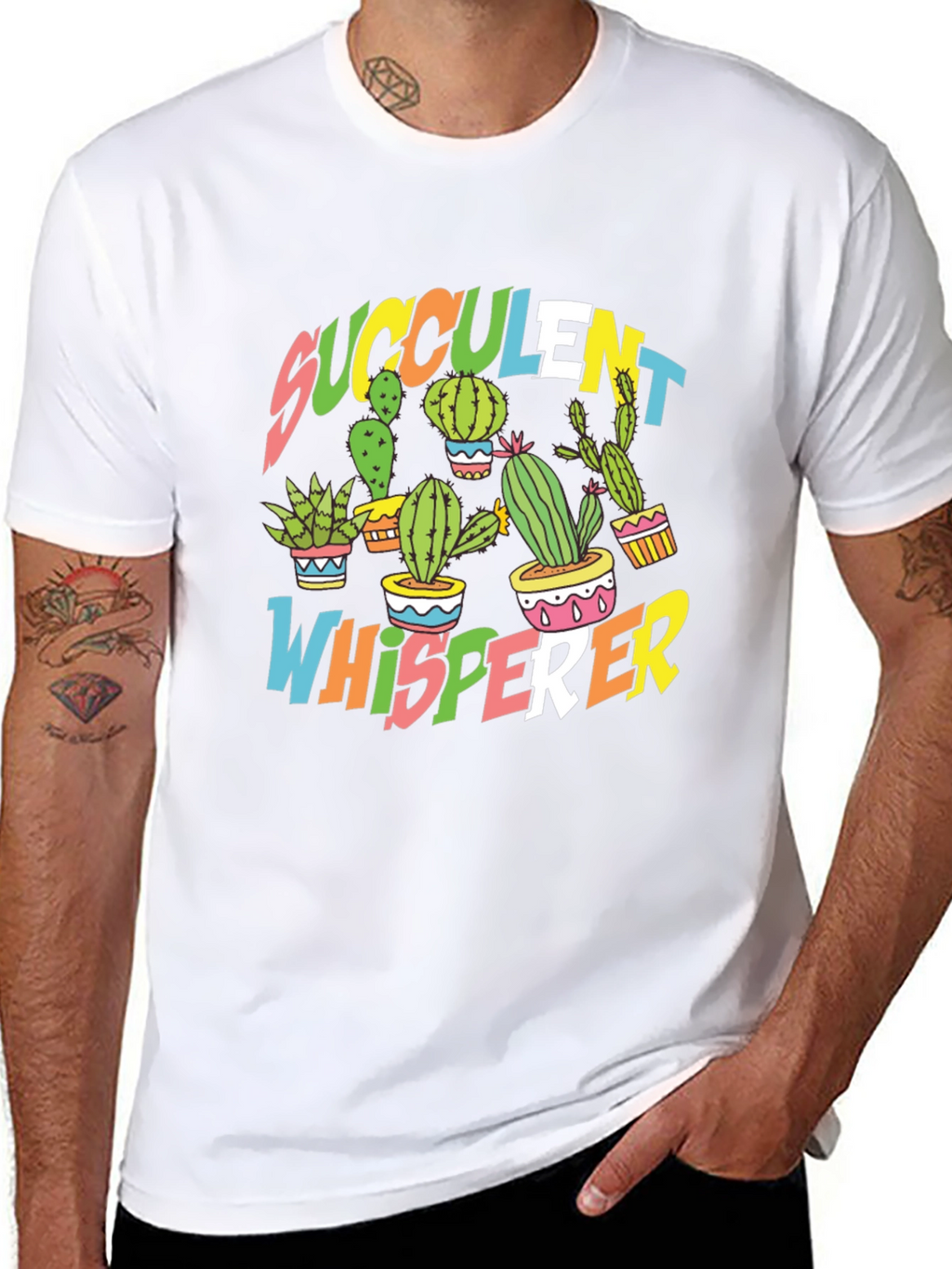 Succulent Whisperer Black T-Shirt