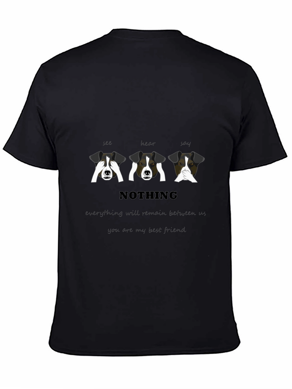 See Hear Speak No Evil Dogs Graphic T-Shirt