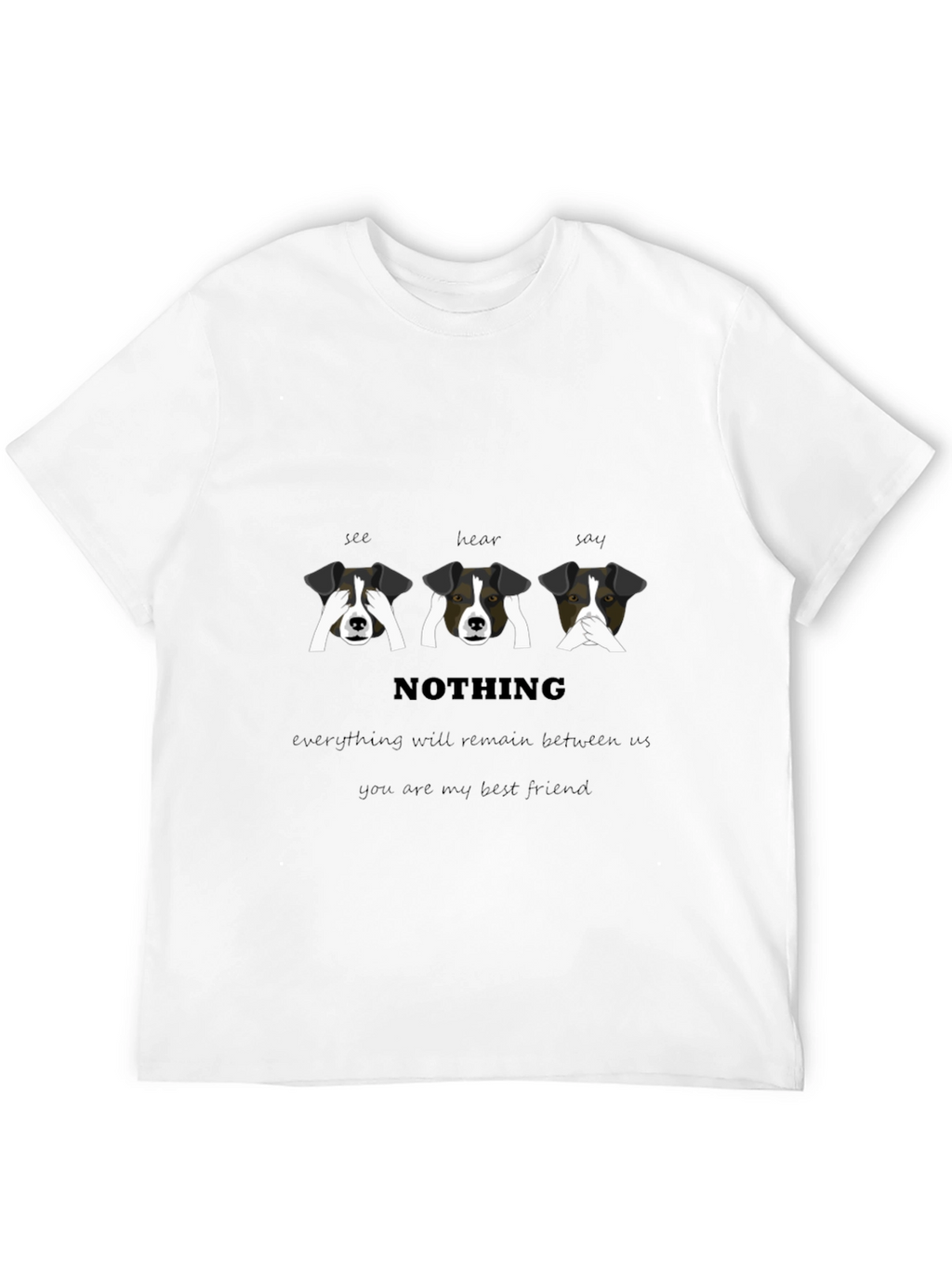 See Hear Speak No Evil Dogs Graphic T-Shirt