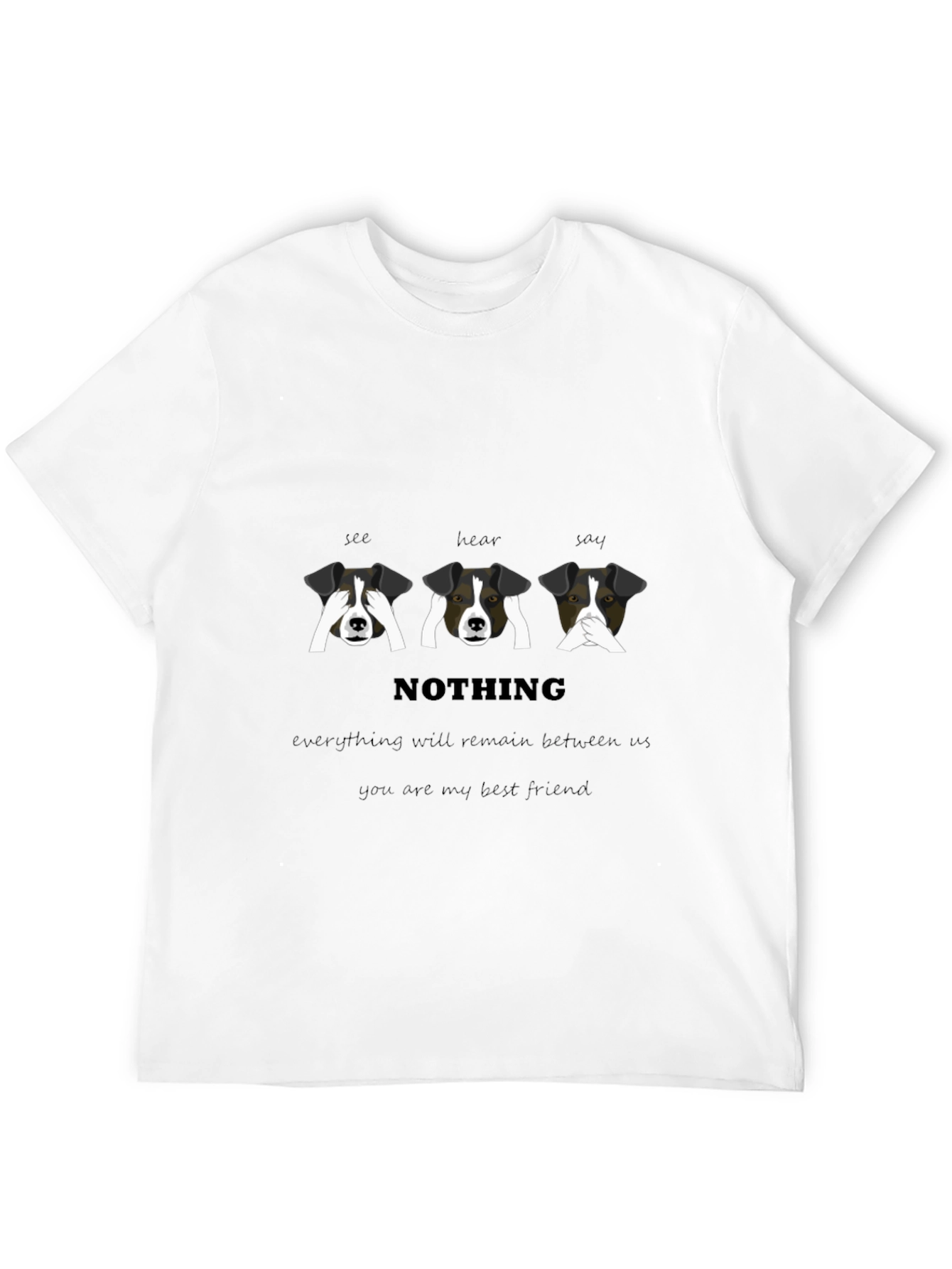 See Hear Speak No Evil Dogs Graphic T-Shirt