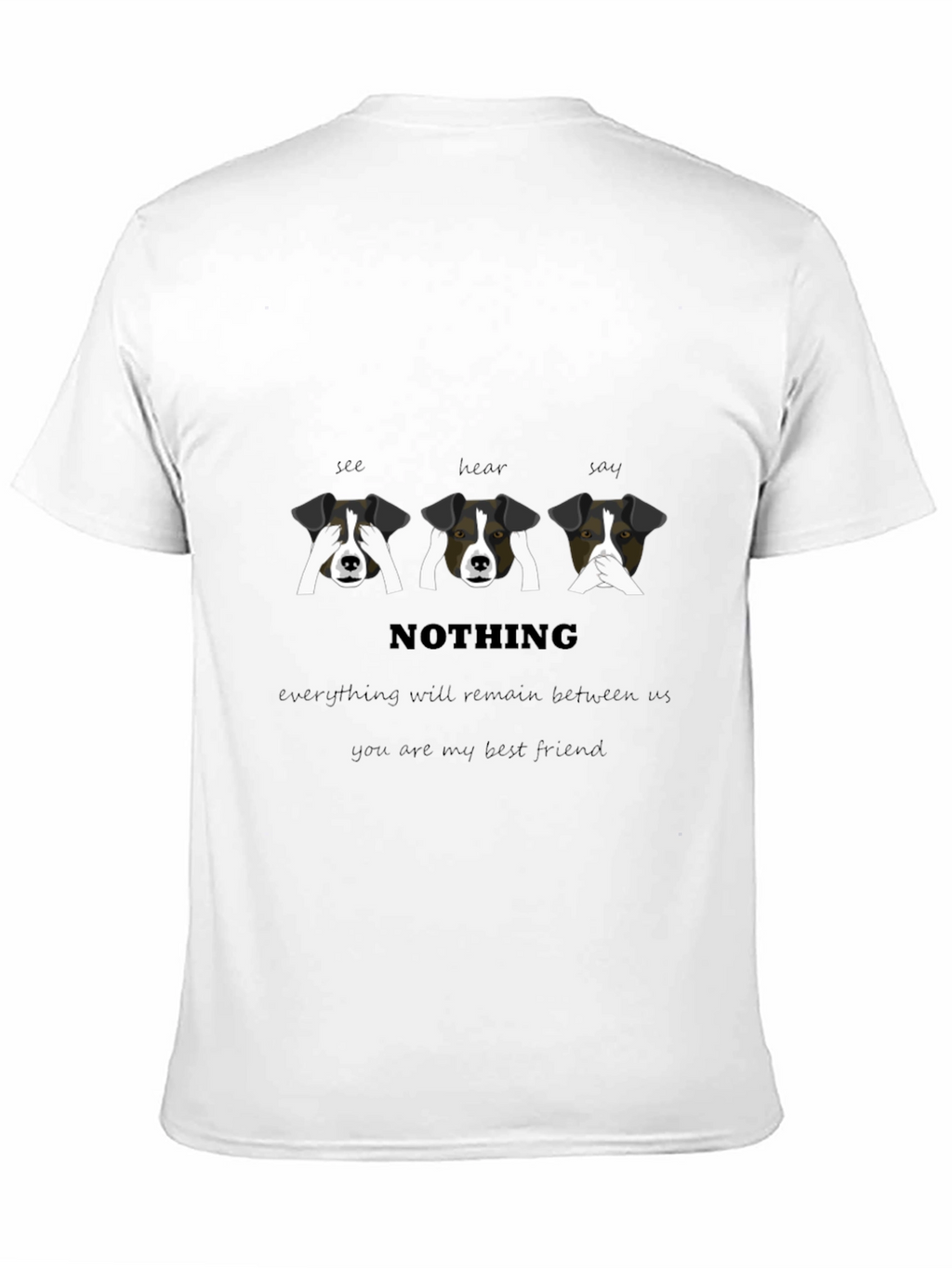 See Hear Speak No Evil Dogs Graphic T-Shirt