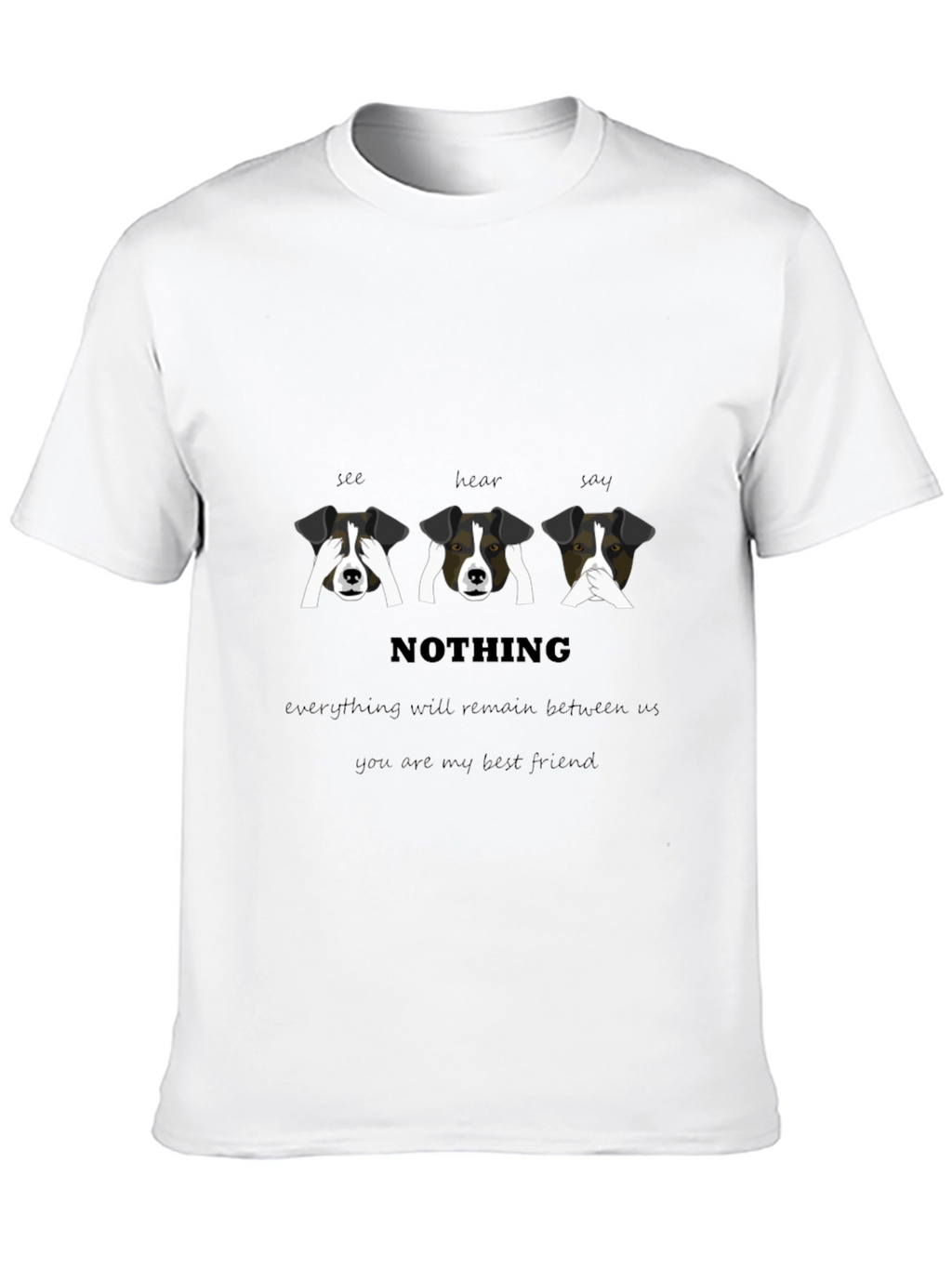 See Hear Speak No Evil Dogs Graphic T-Shirt