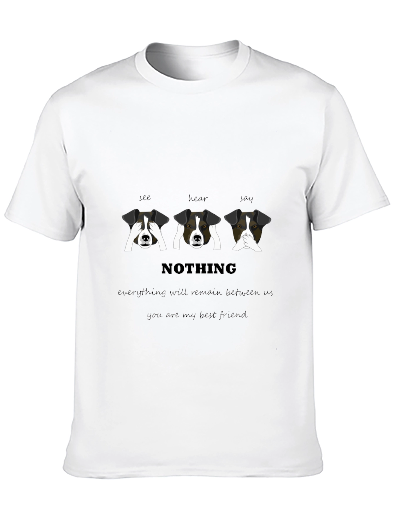 See Hear Speak No Evil Dogs Graphic T-Shirt
