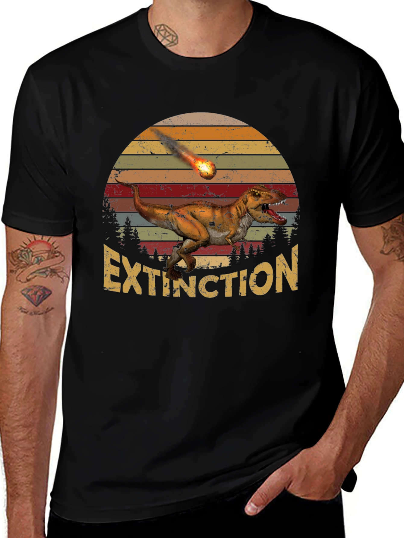 Extinction Dinosaur Graphic T-Shirt