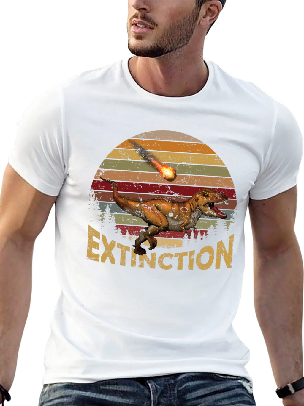 Extinction Dinosaur Graphic T-Shirt