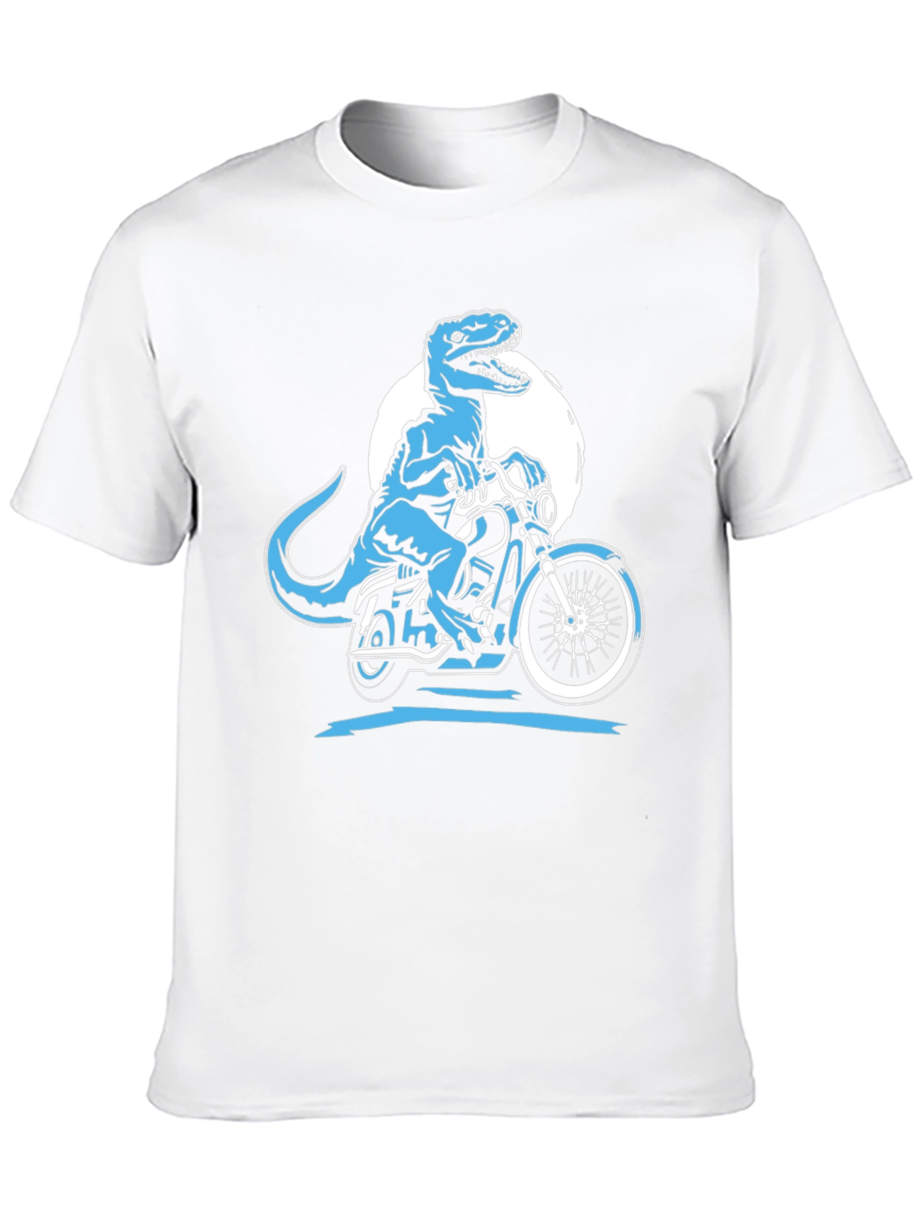 Dino Rider Graphic Tee - Black Cotton T-Shirt