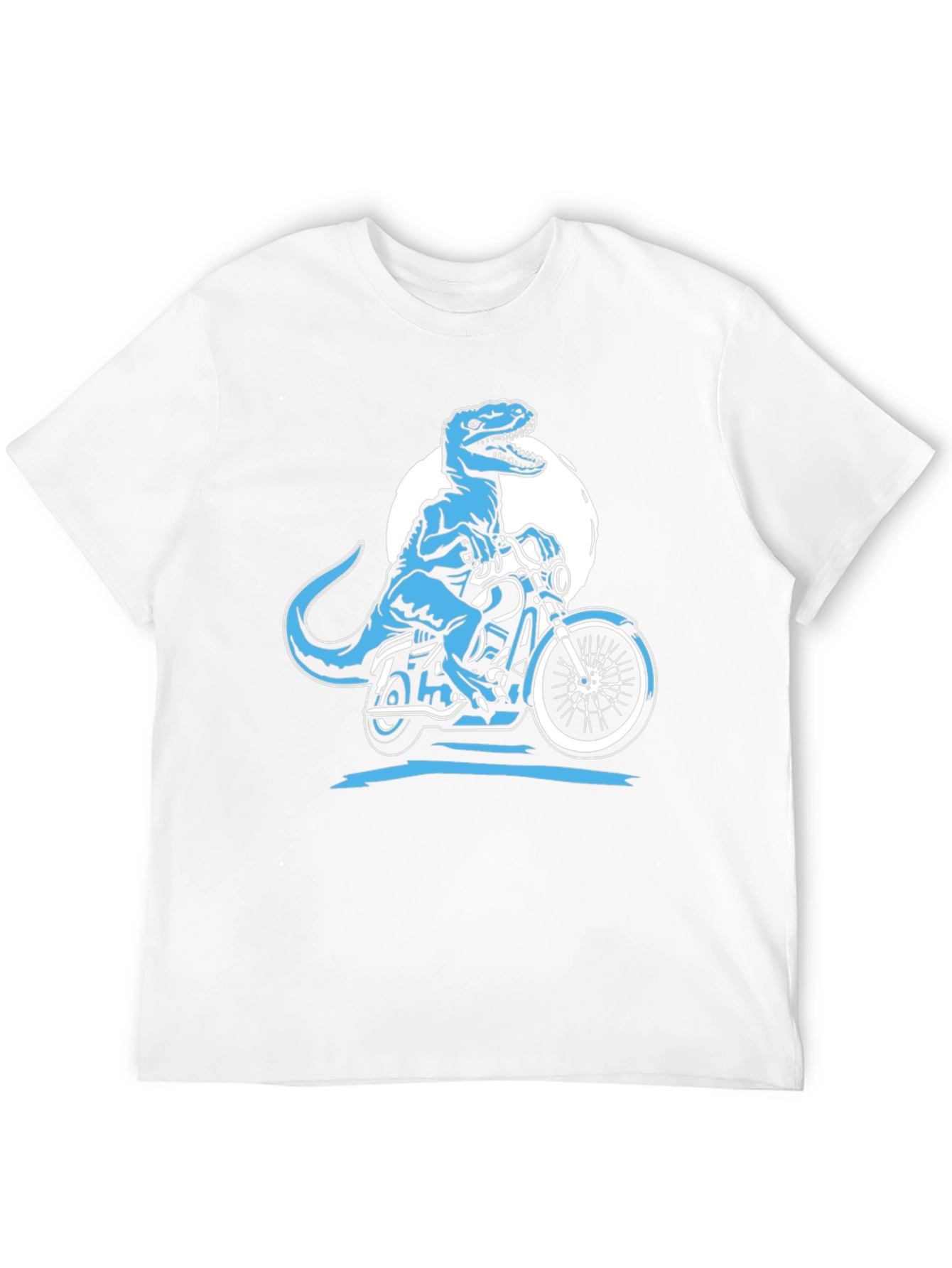 Dino Rider Graphic Tee - Black Cotton T-Shirt