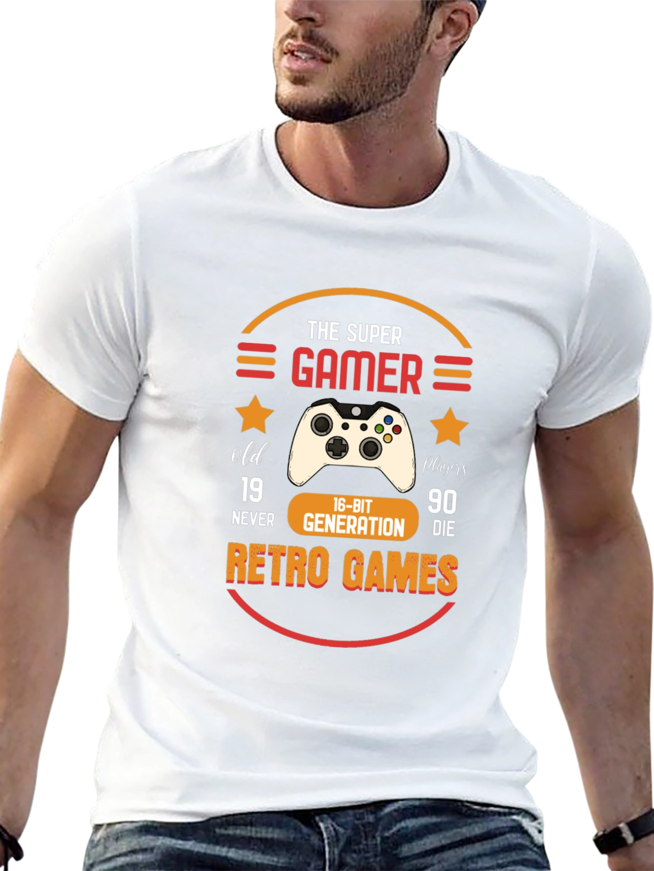 Super Gamer Retro Games Graphic Tee