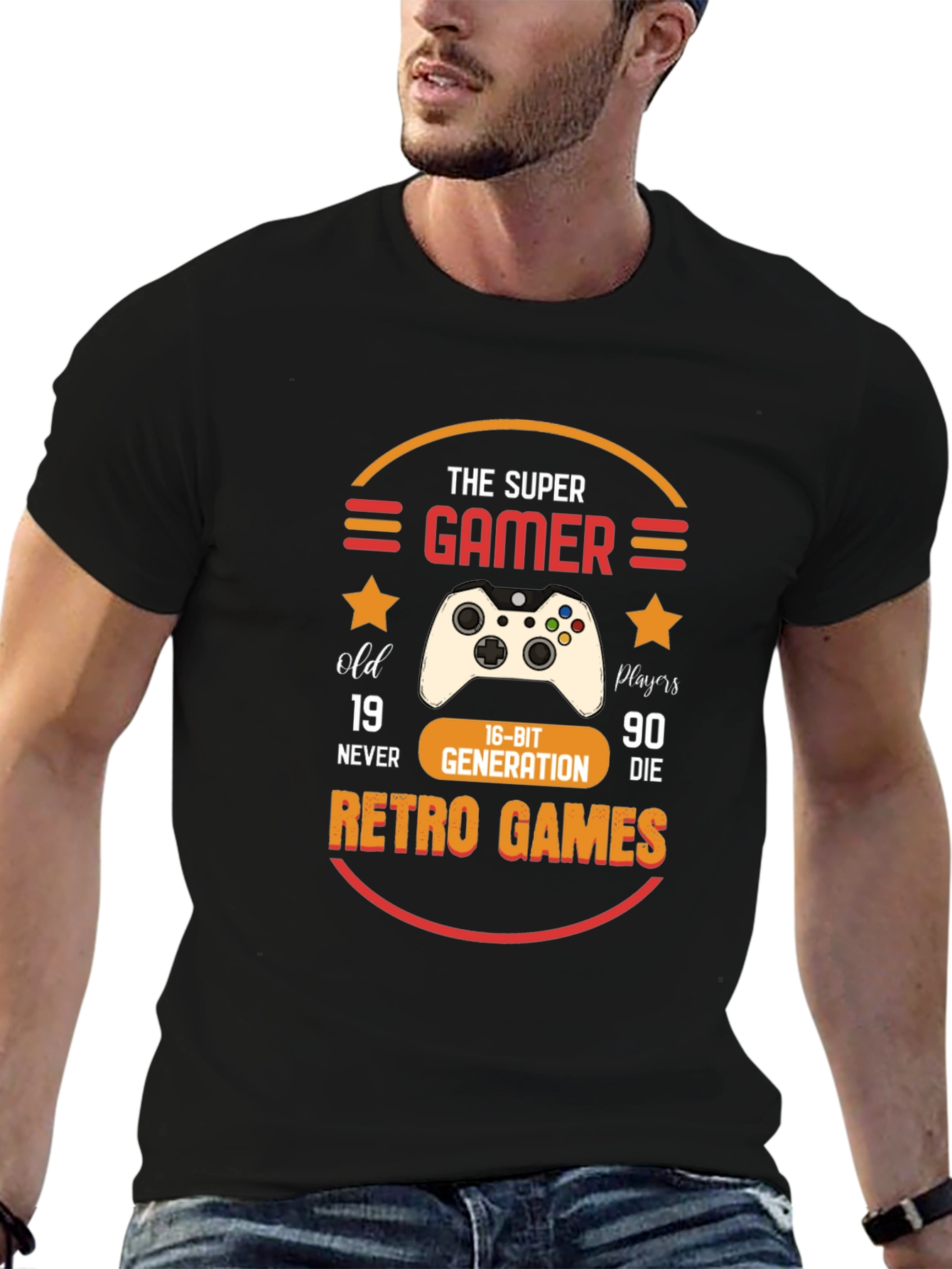 Super Gamer Retro Games Graphic Tee