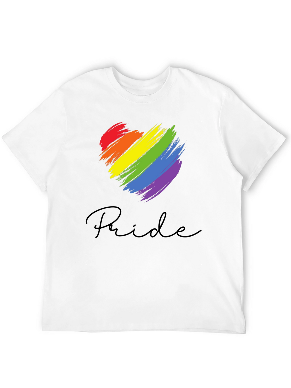 Pride Heart Graphic Black T-Shirt